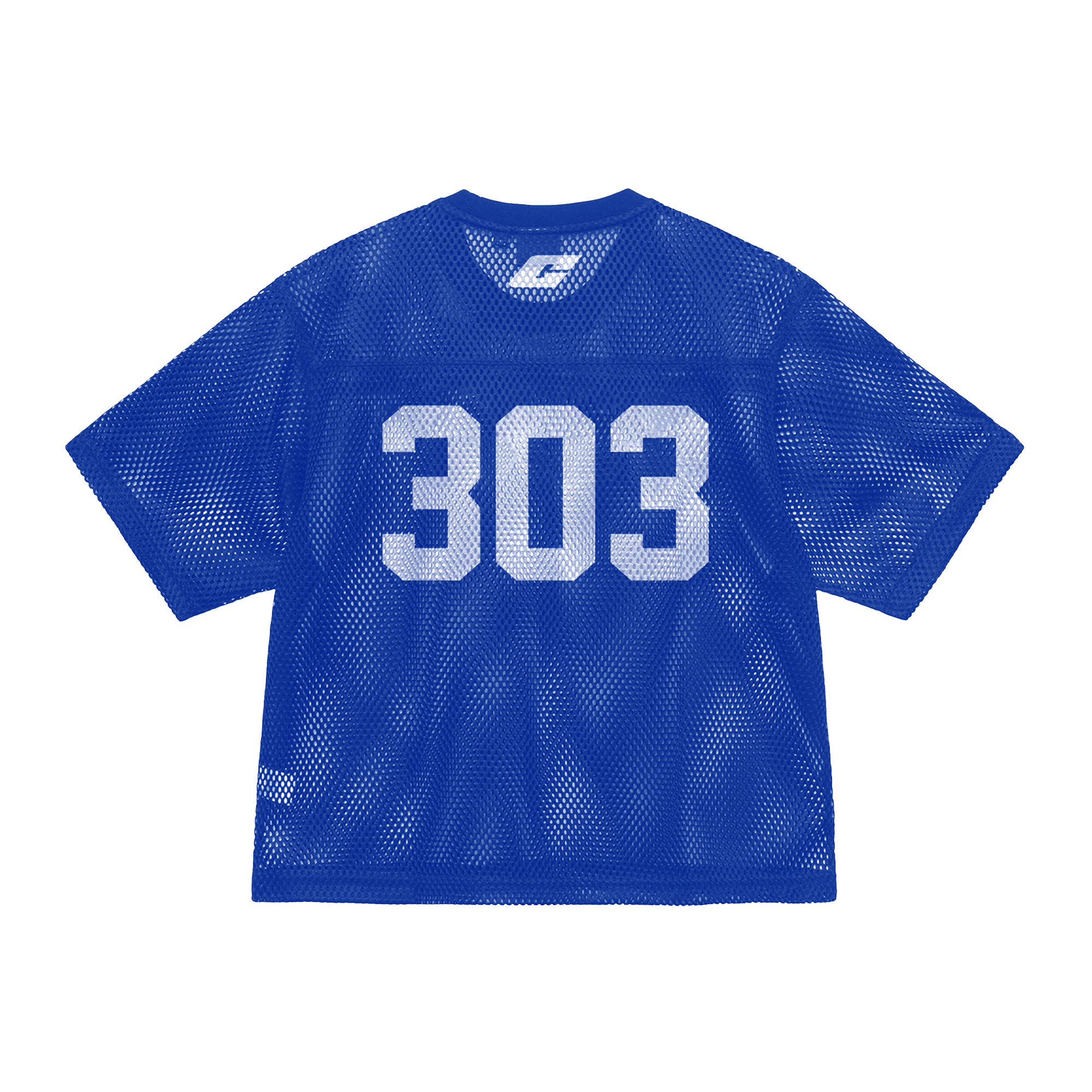 "Touchdown" Mesh Football Jersey in Blue Colorway