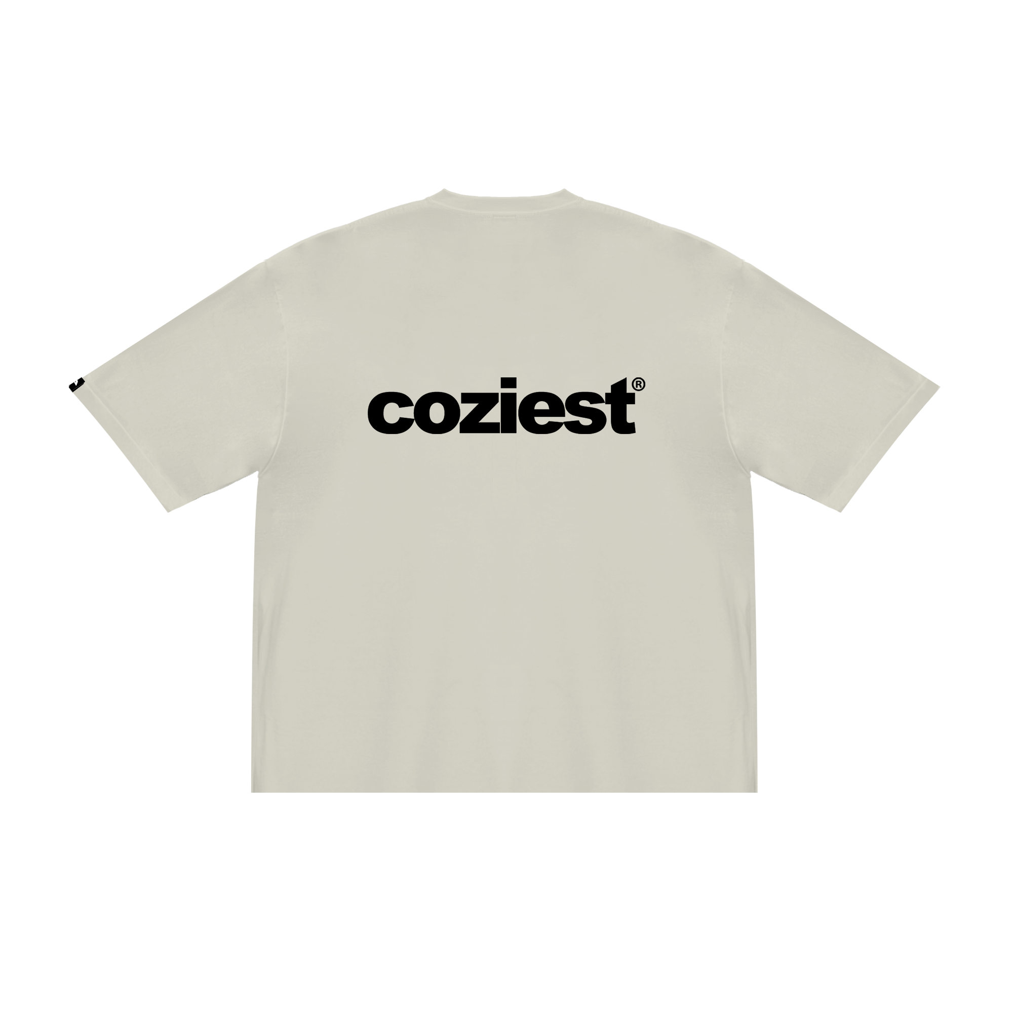 "Classic" Logo Cropped Tee in Beige Colorway