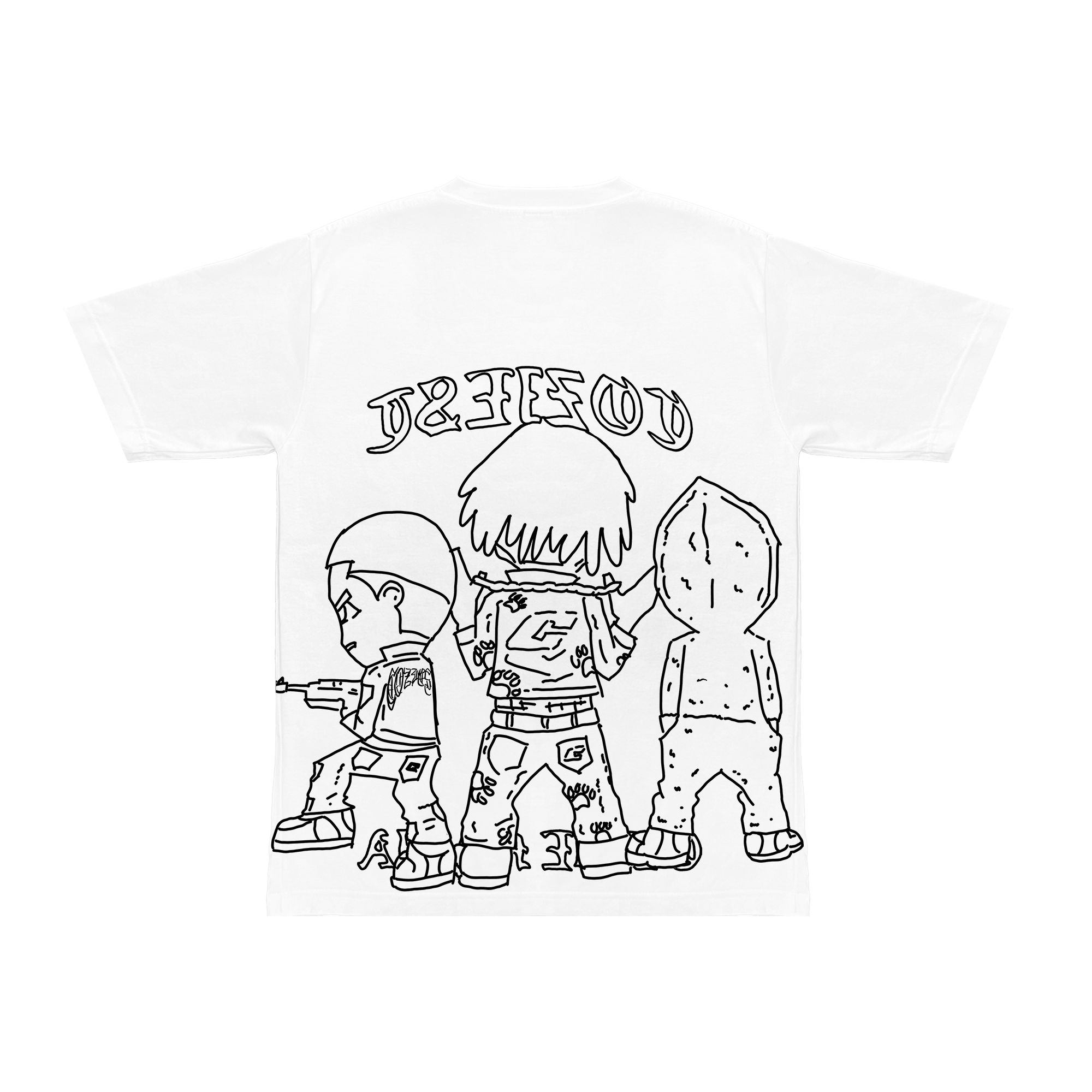 "Juveniles" Tee in White Colorway