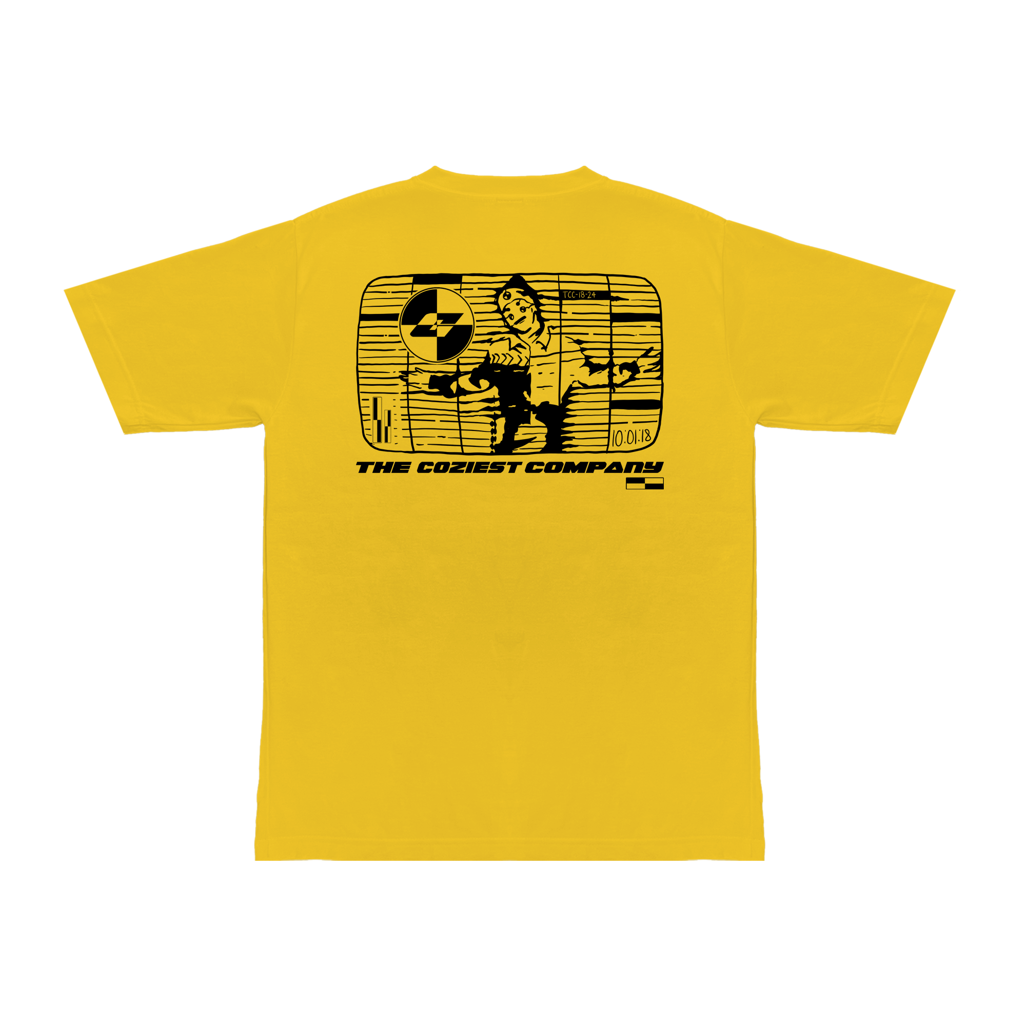 "Distorted" Tee in Yellow Colorway