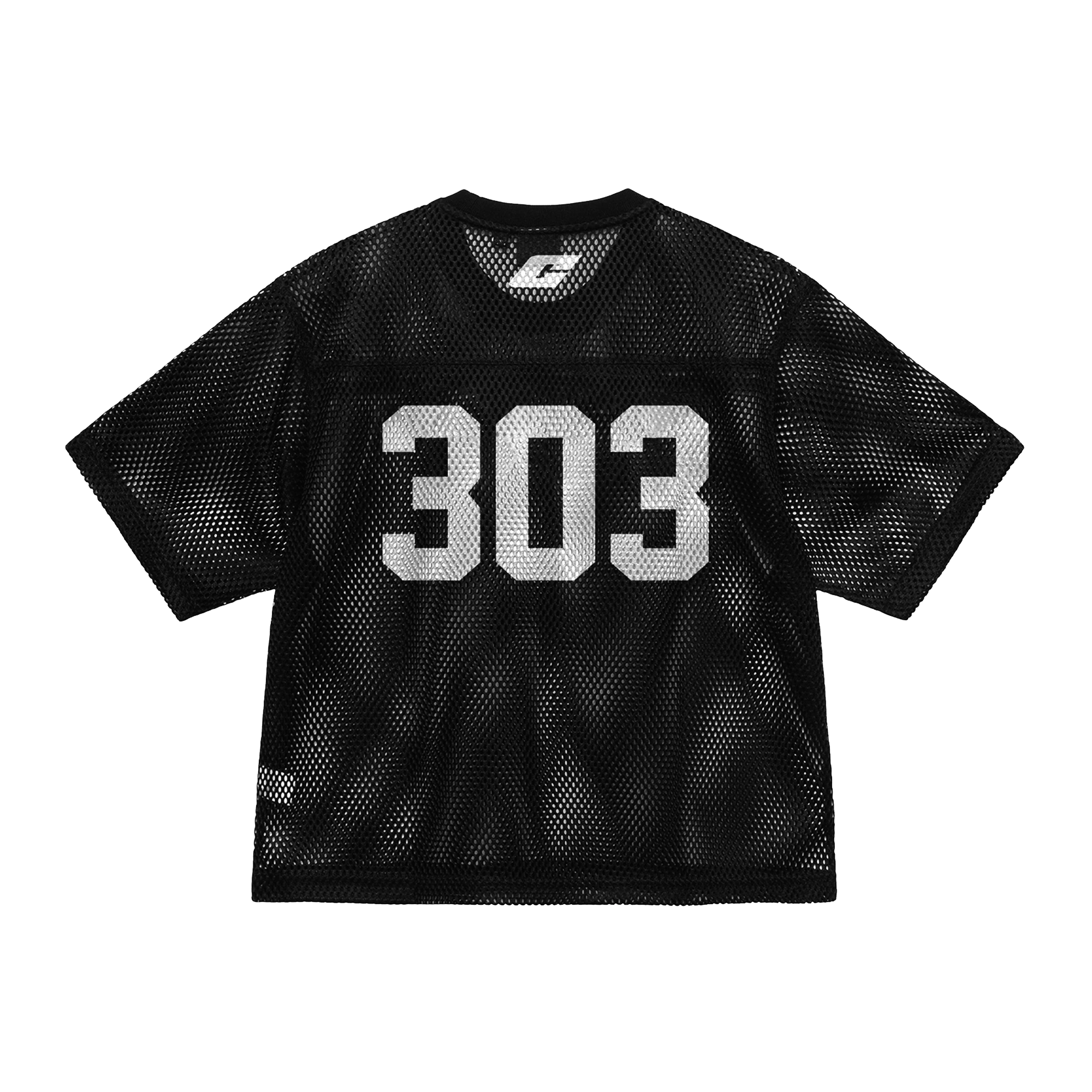 "Touchdown" Mesh Football Jersey in Black Colorway