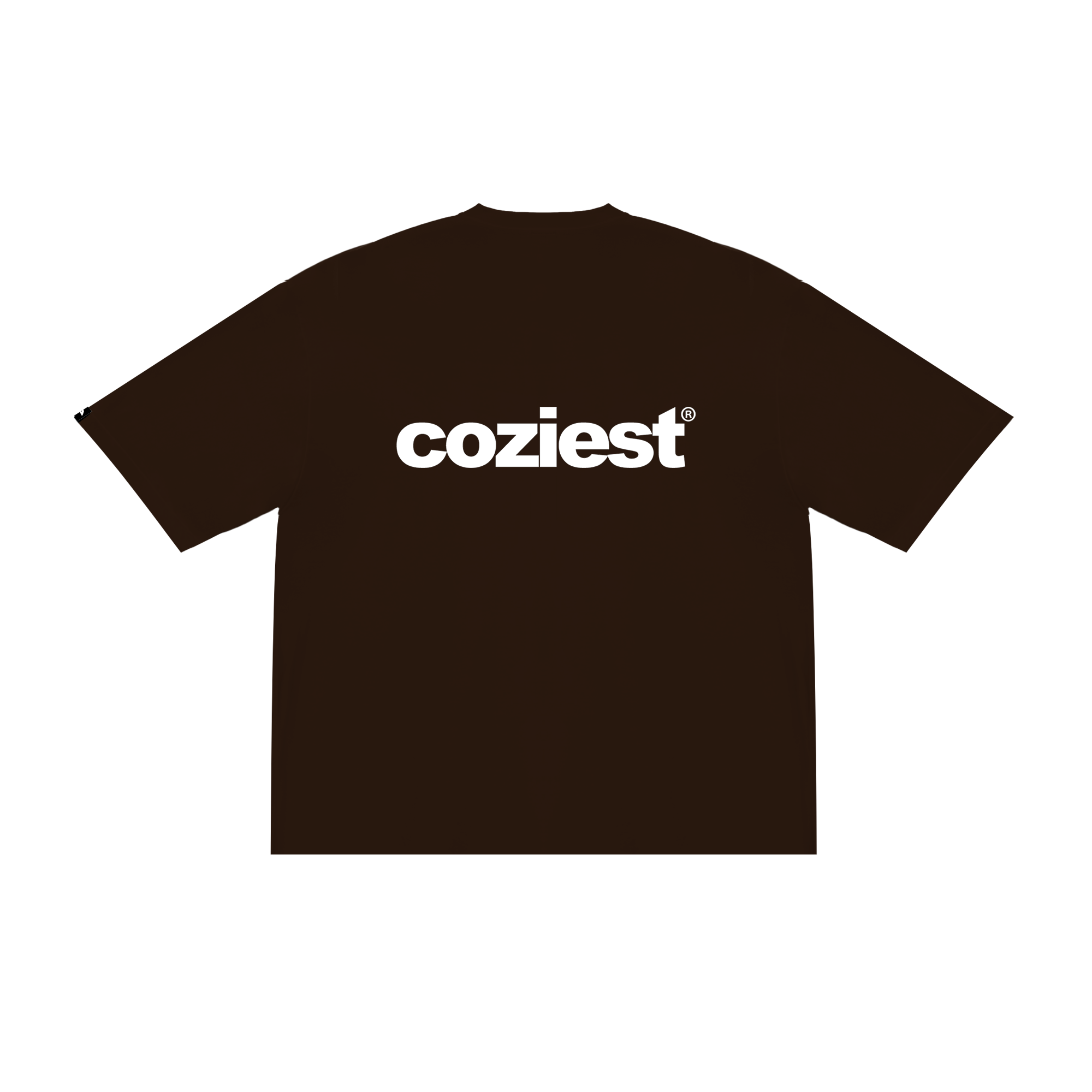 "Classic" Logo Cropped Tee in Dark Brown Colorway