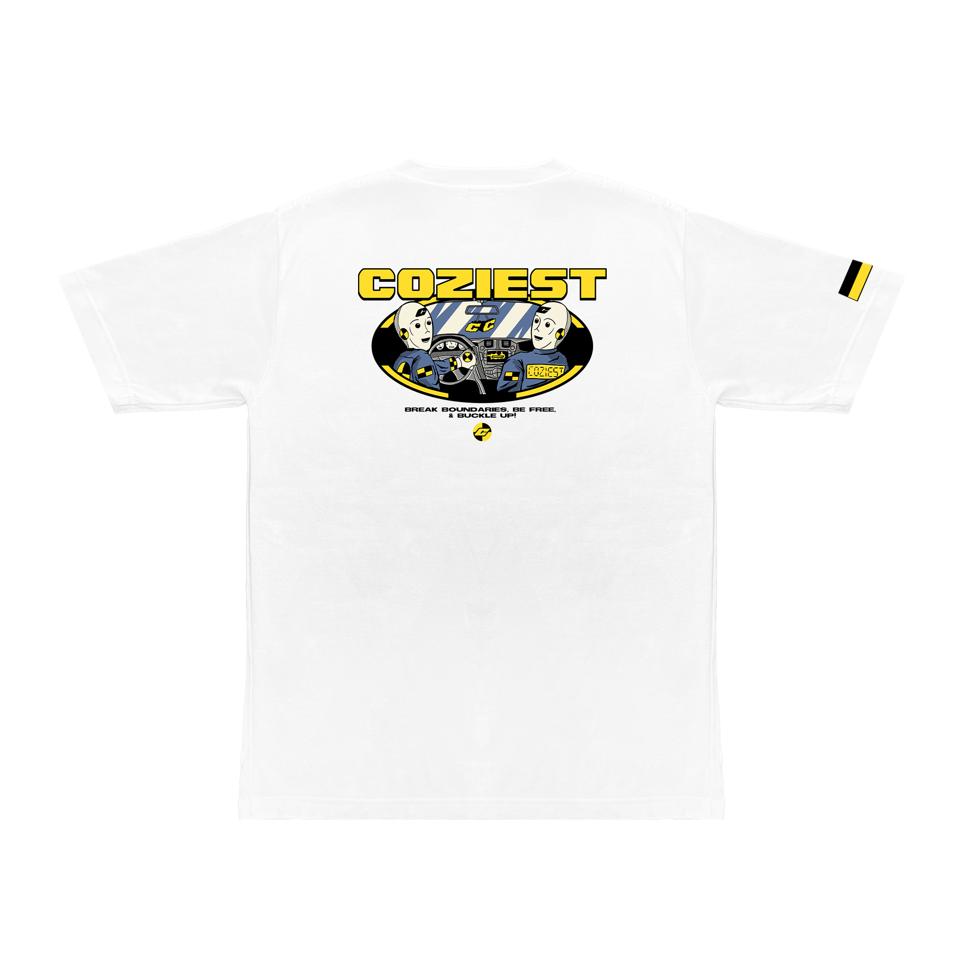 "Buckle" Tee in White Colorway