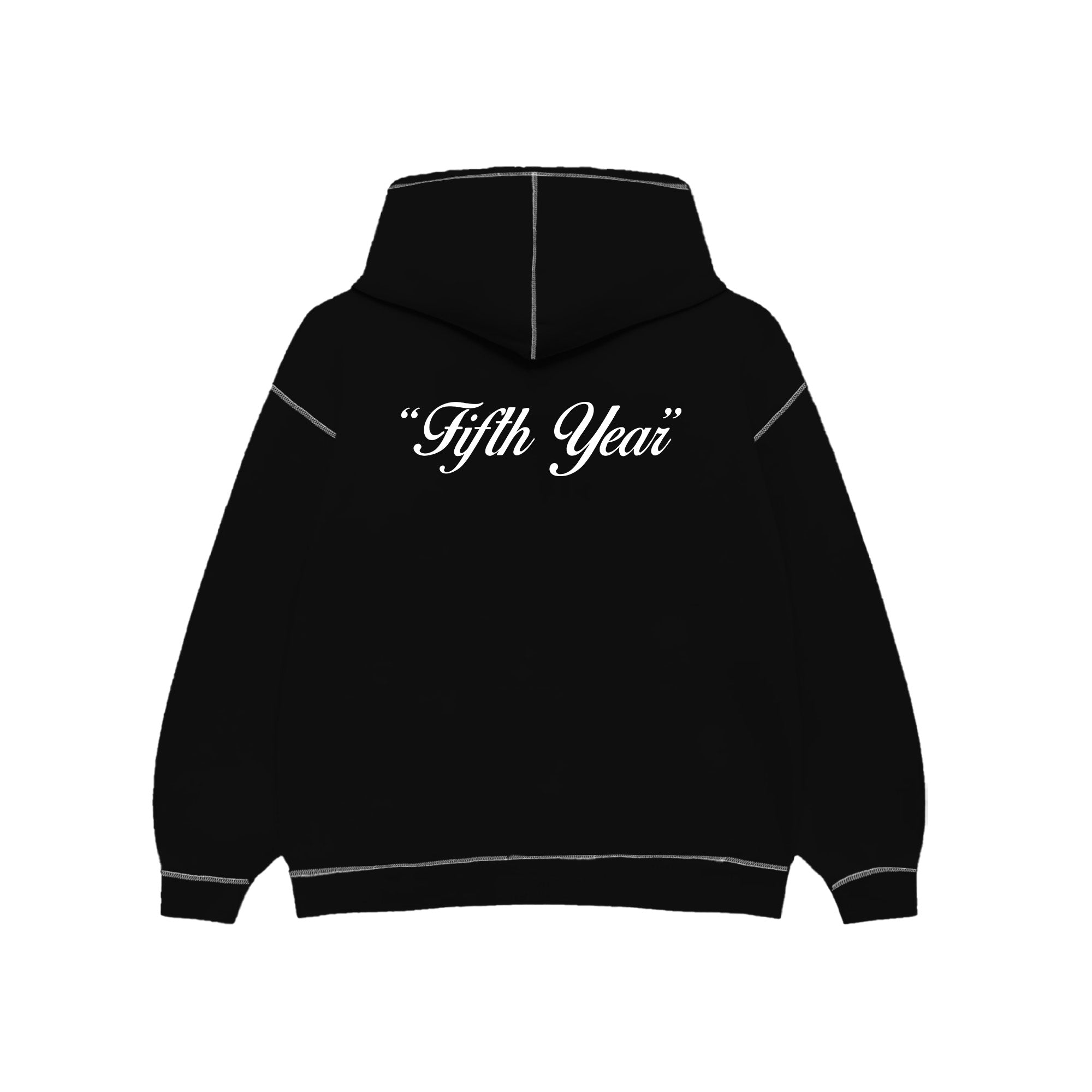 "Old English Arc" Hoodie in Black Colorway