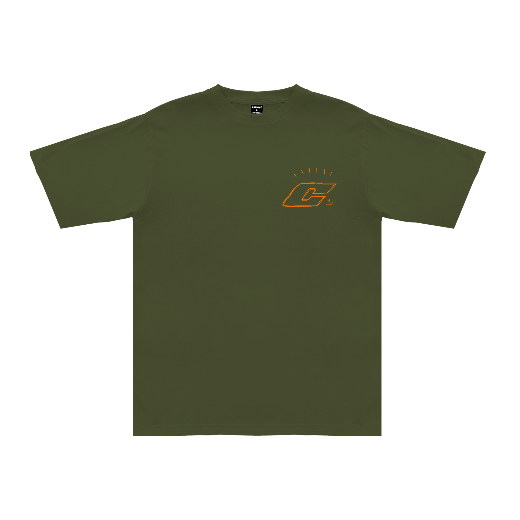 "CJ" Tee in Military Green Colorway