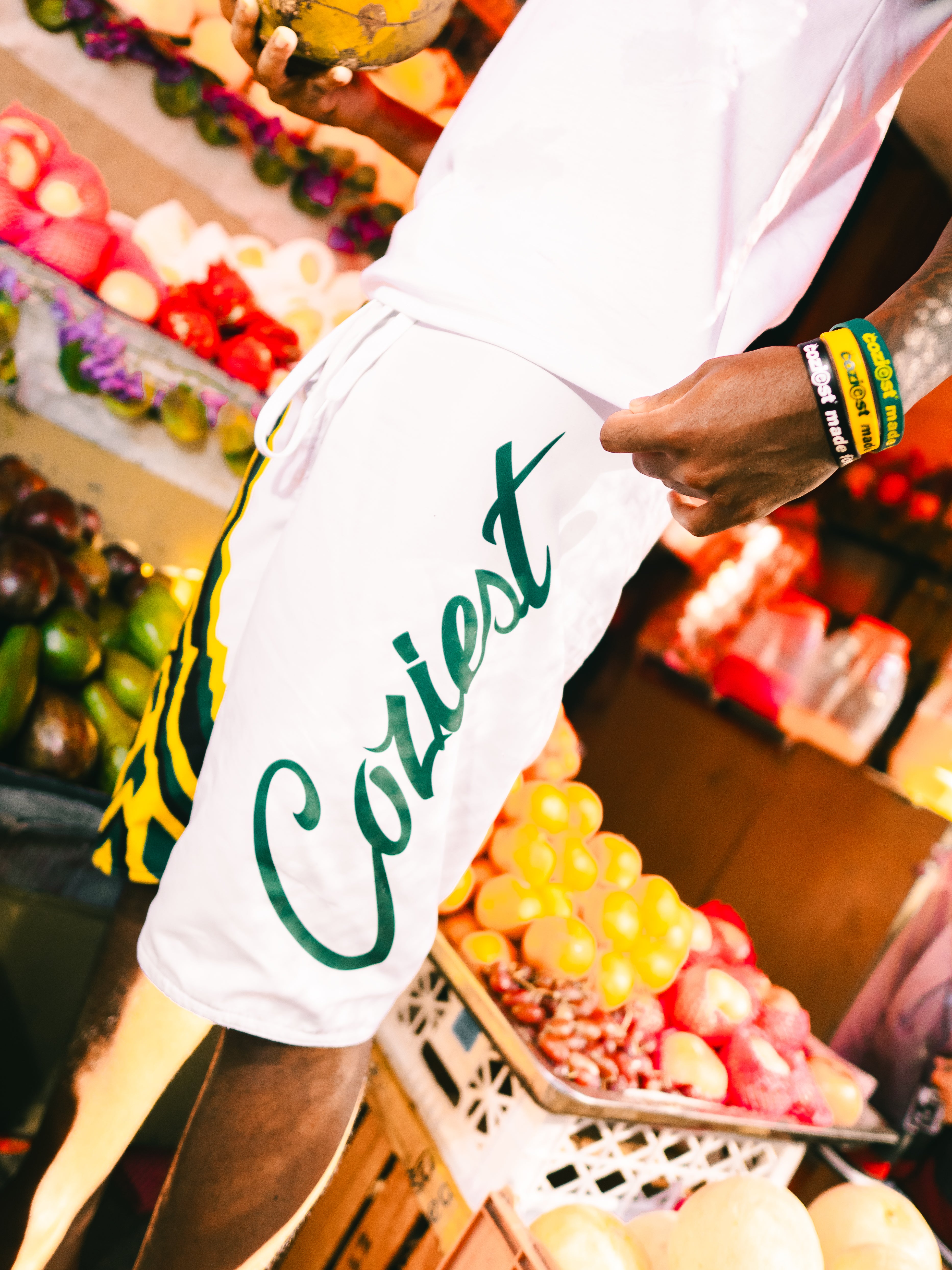 “26 Board Shorts” in Black, Green and White Colorway