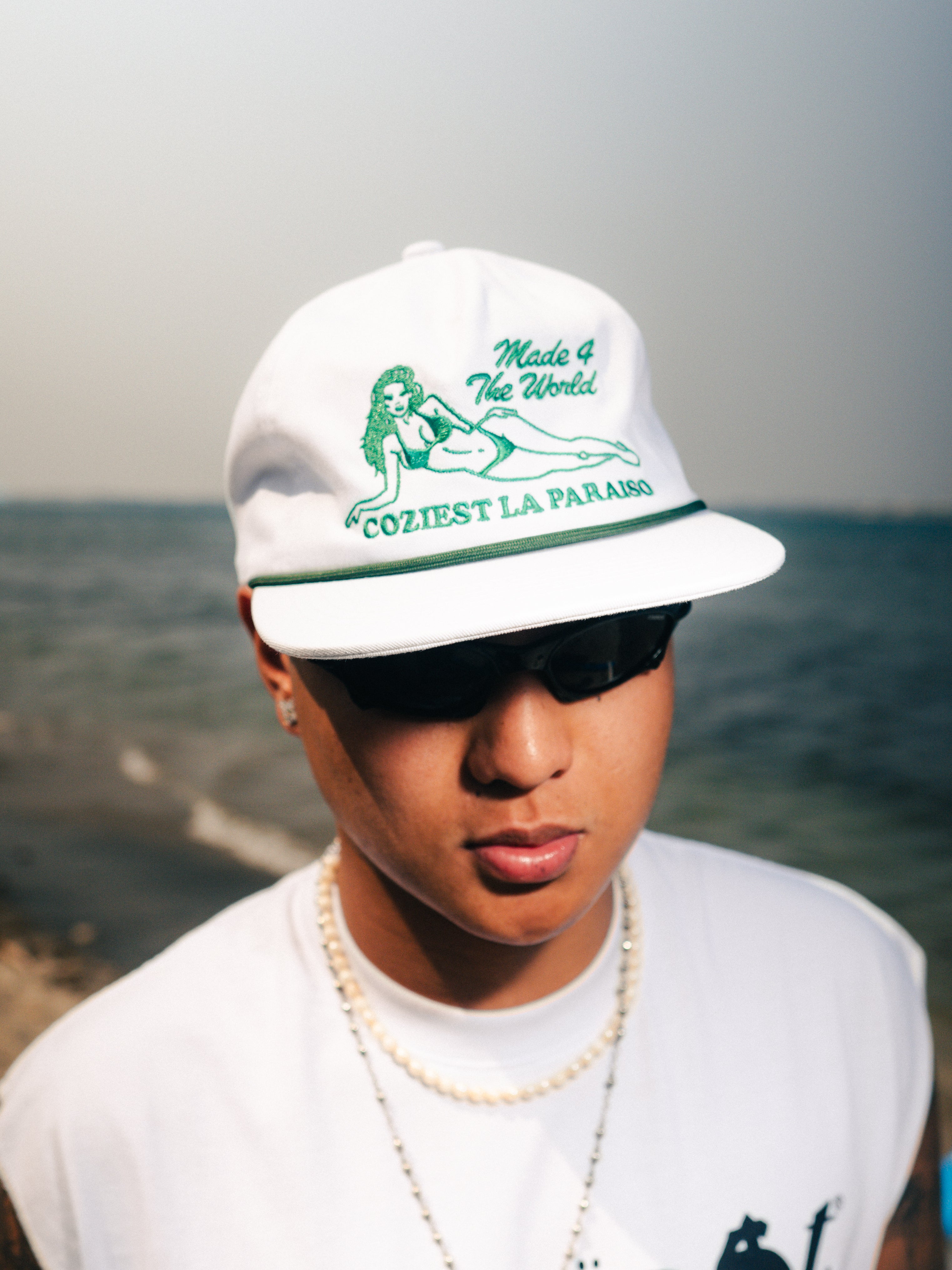 "Muse" Cap in White Colorway
