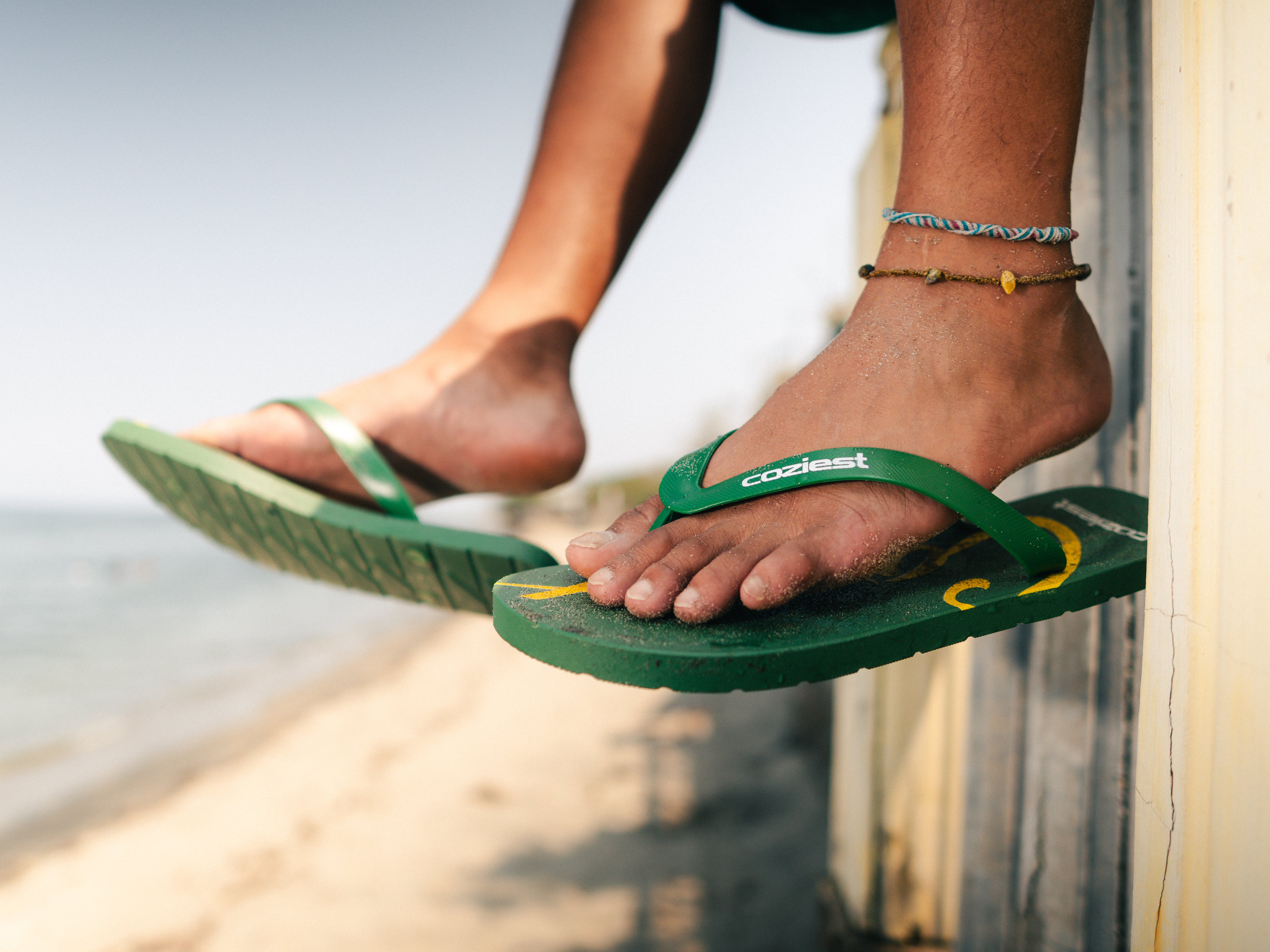 "26 Flip Flops" in Black, Fatigue and Yellow Colorway