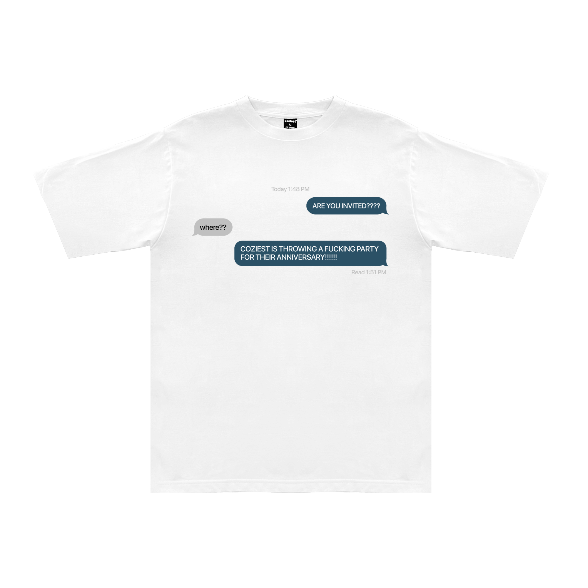"Convo" Tee in White Colorway