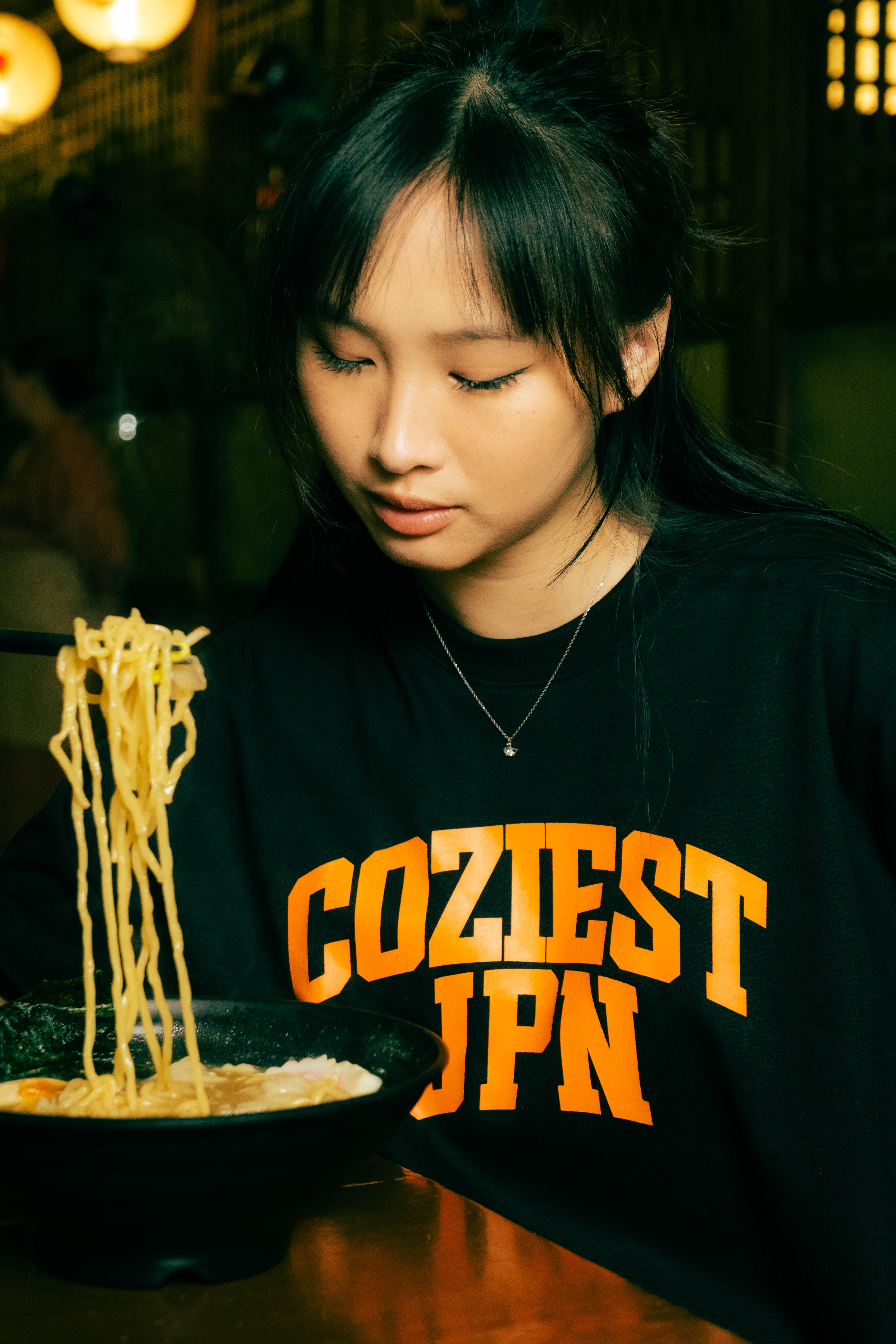 “JPN Tangerine” Shirt in Black