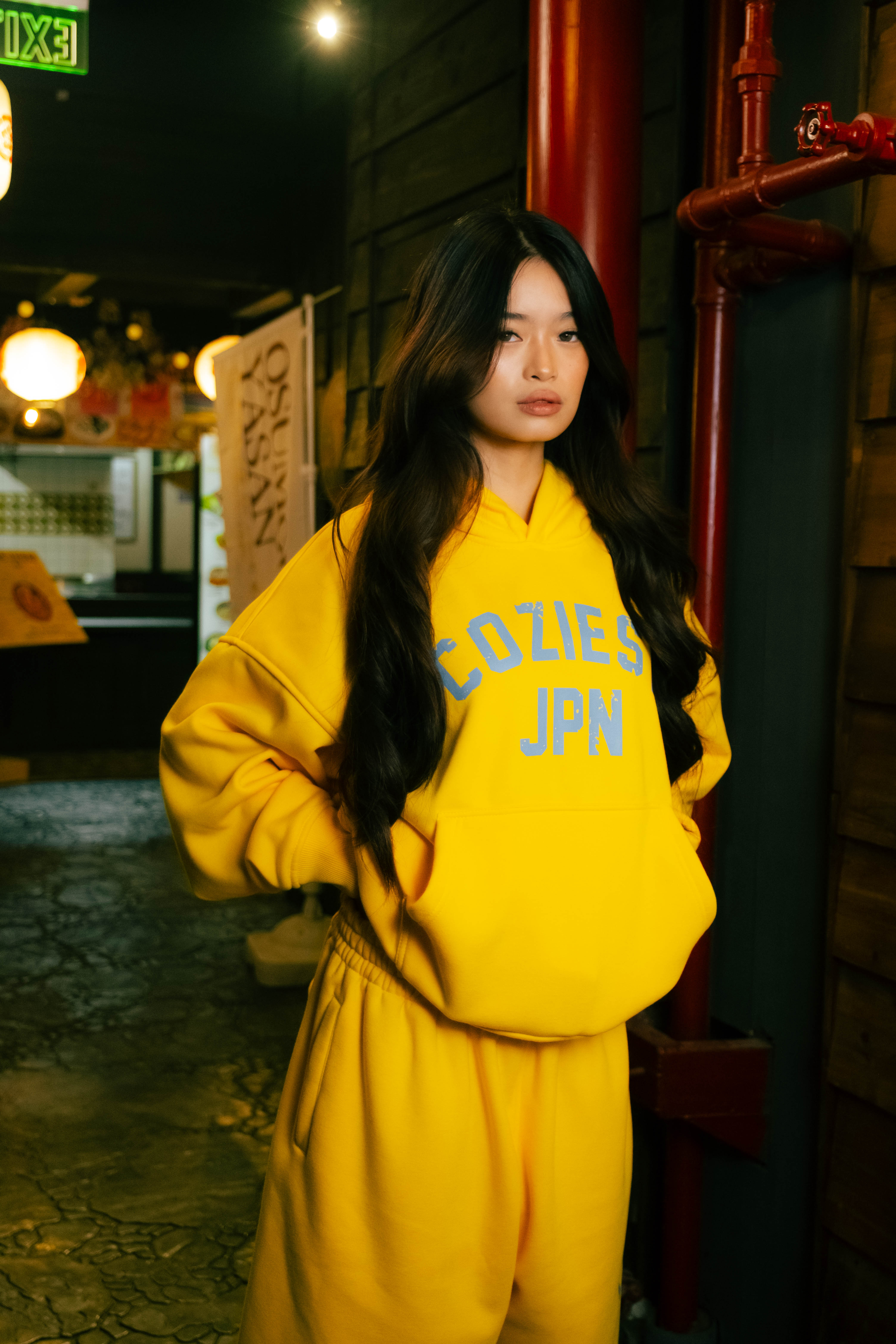 “ARC JPN” Hoodie in Yellow and Black Colorway
