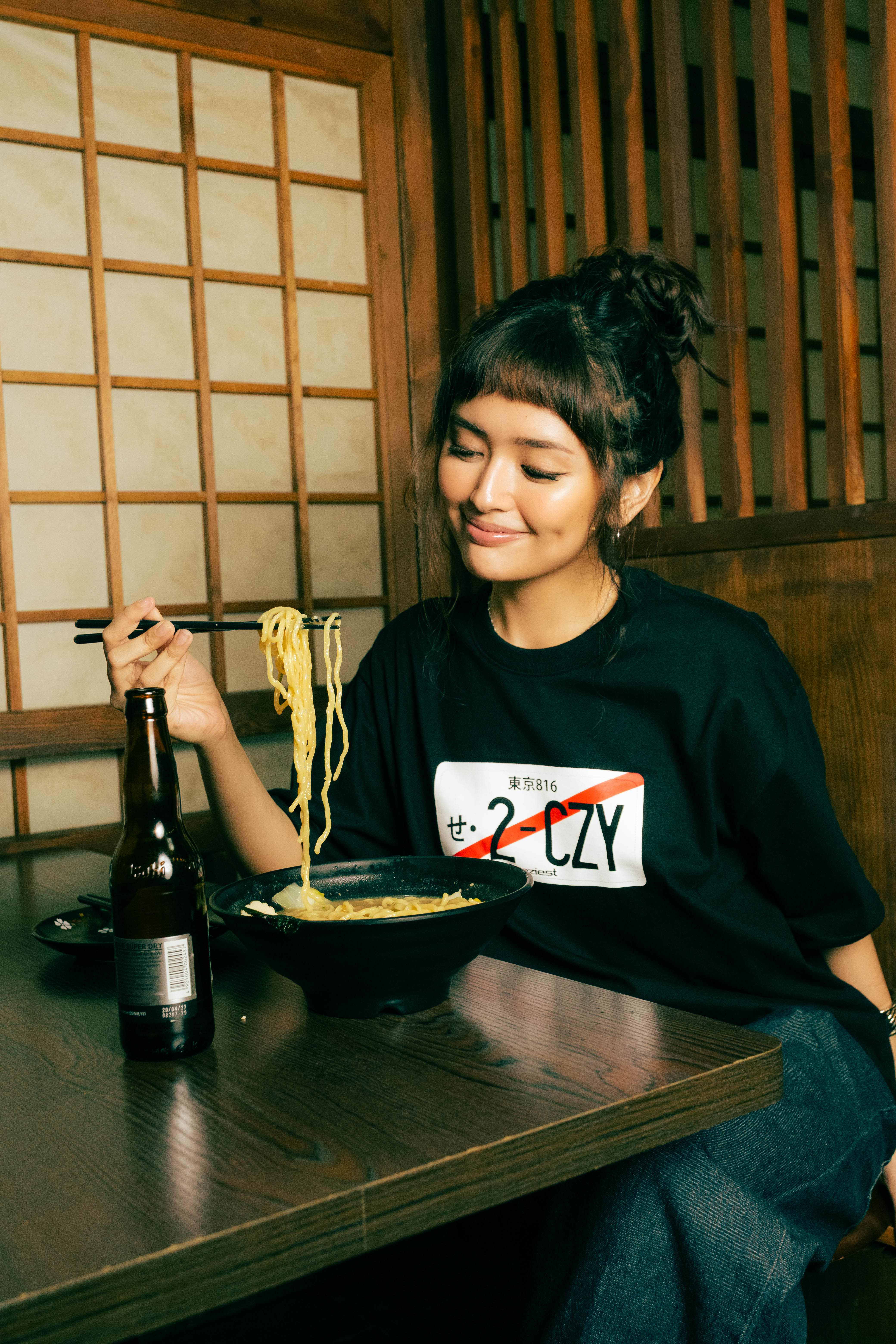 “2CZY” Shirt in Black