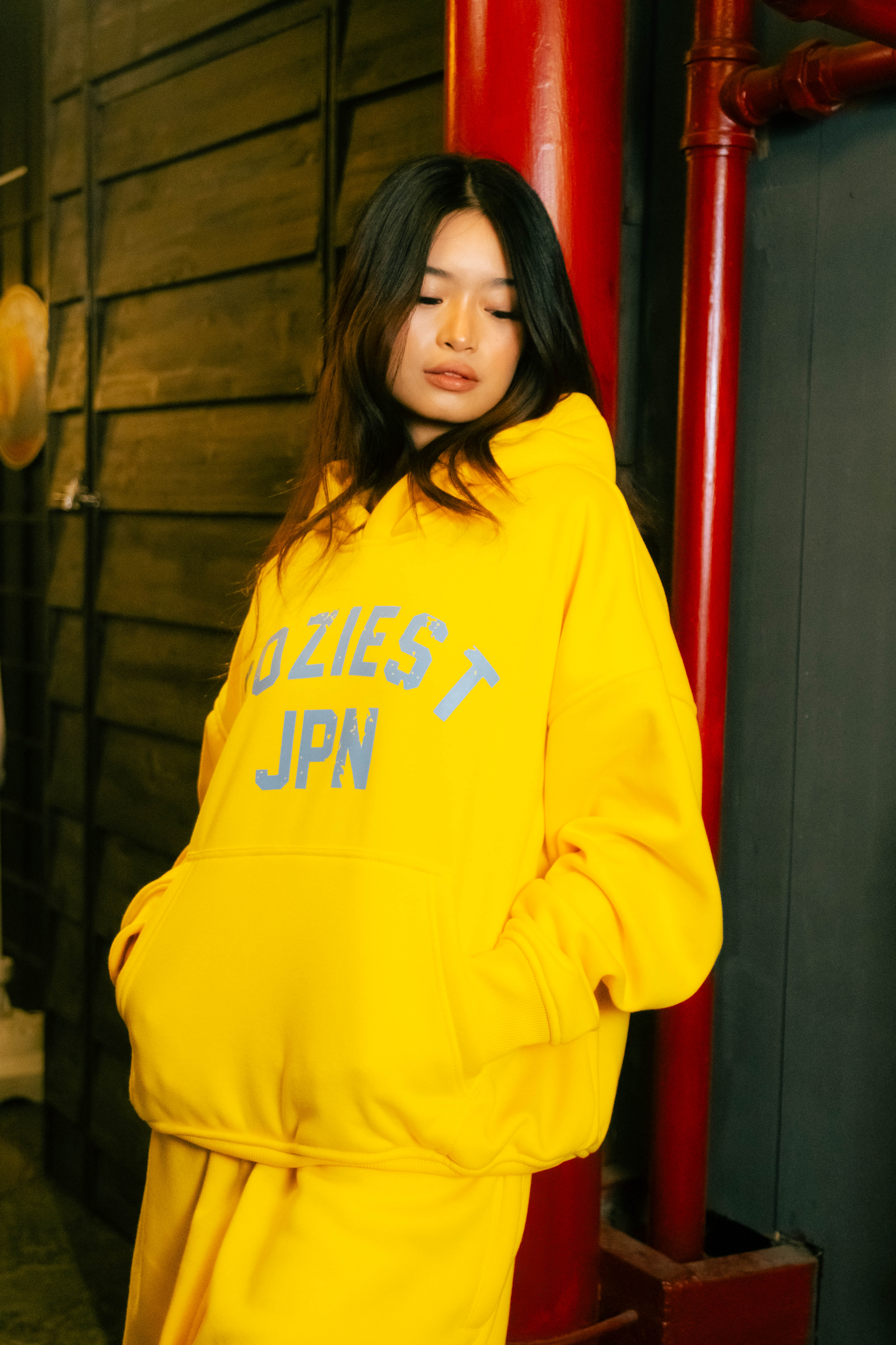 “ARC JPN” Hoodie in Yellow and Black Colorway