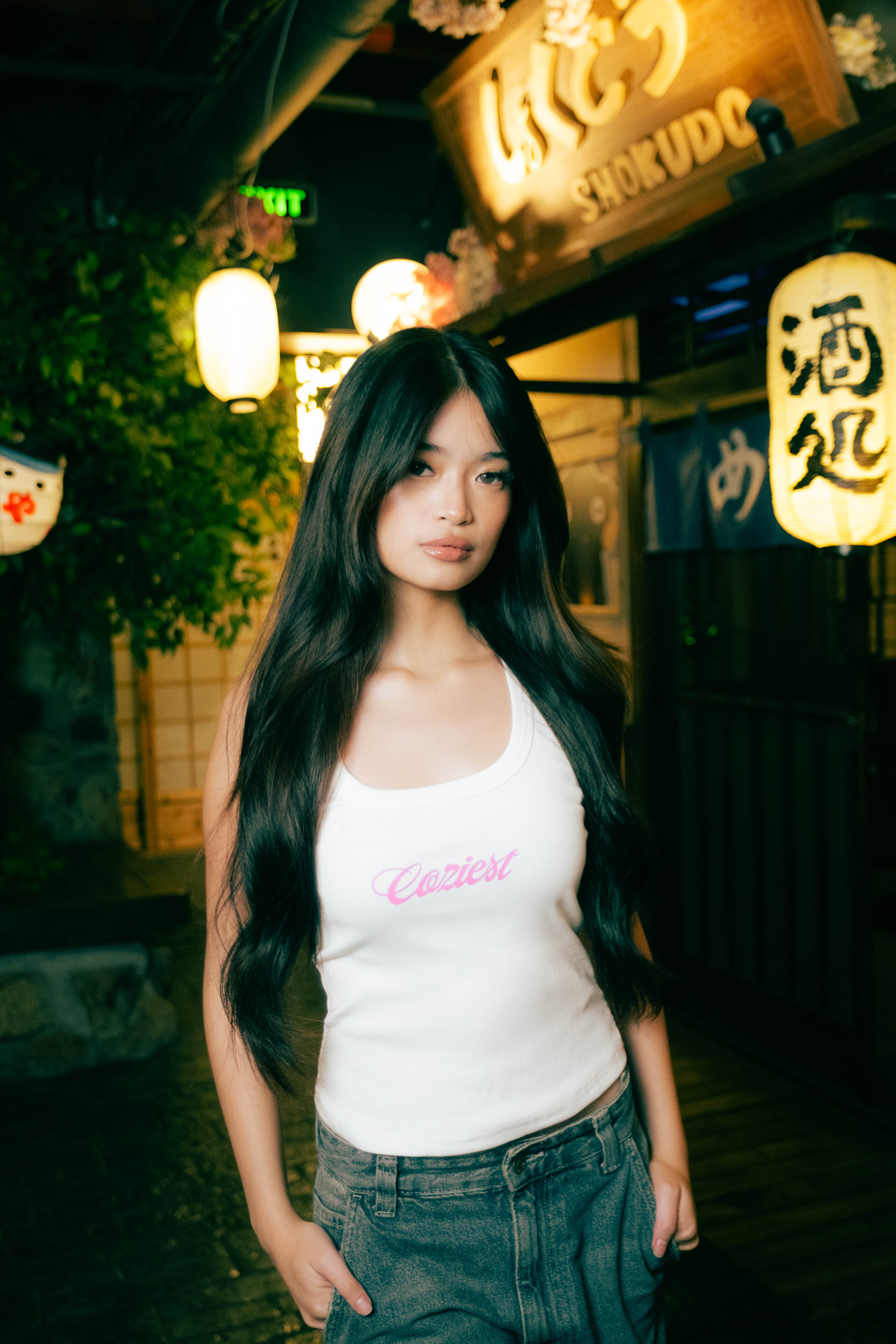 “Grillz” Tank Top in White, Blue and Green