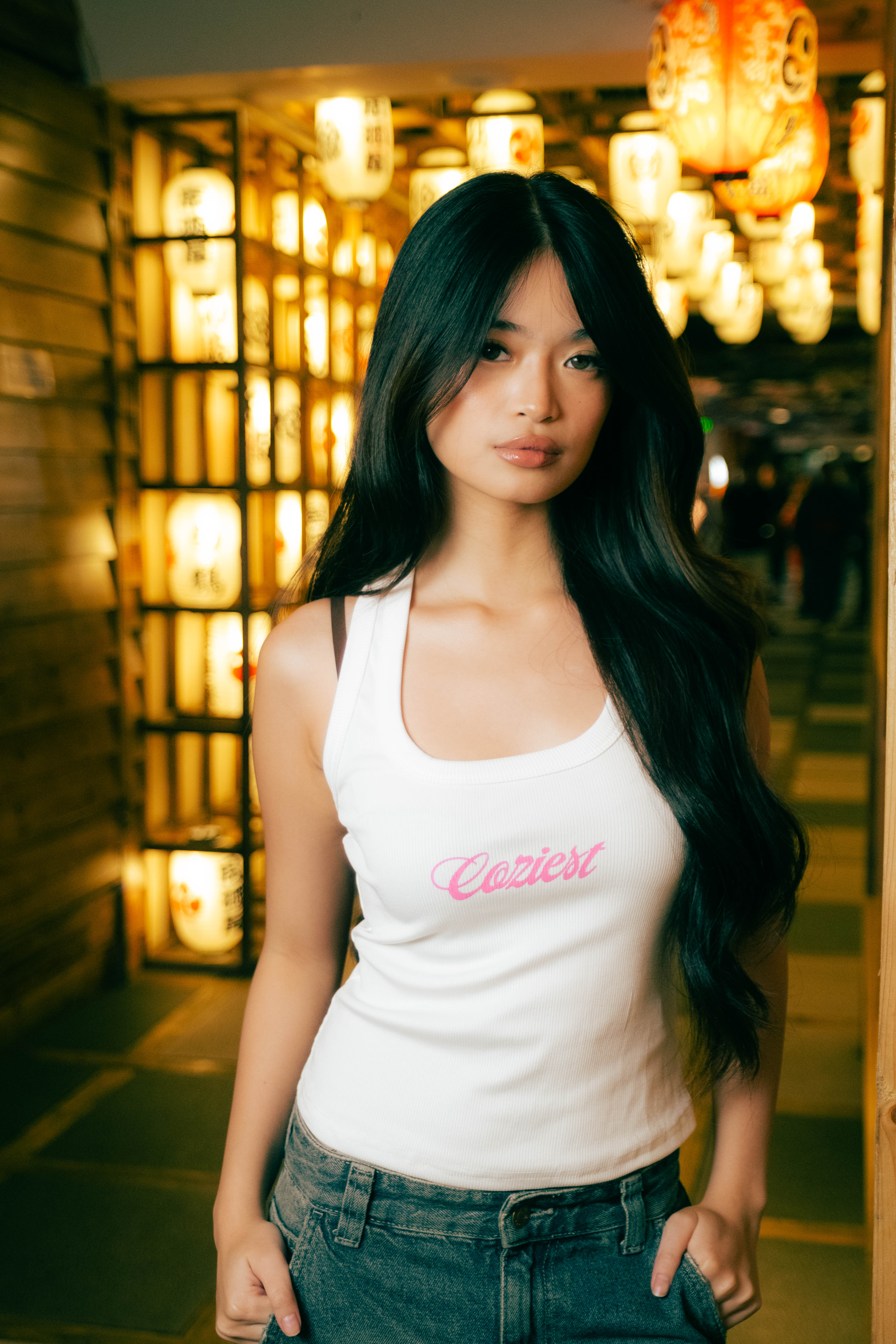 “Grillz” Tank Top in White, Blue and Green