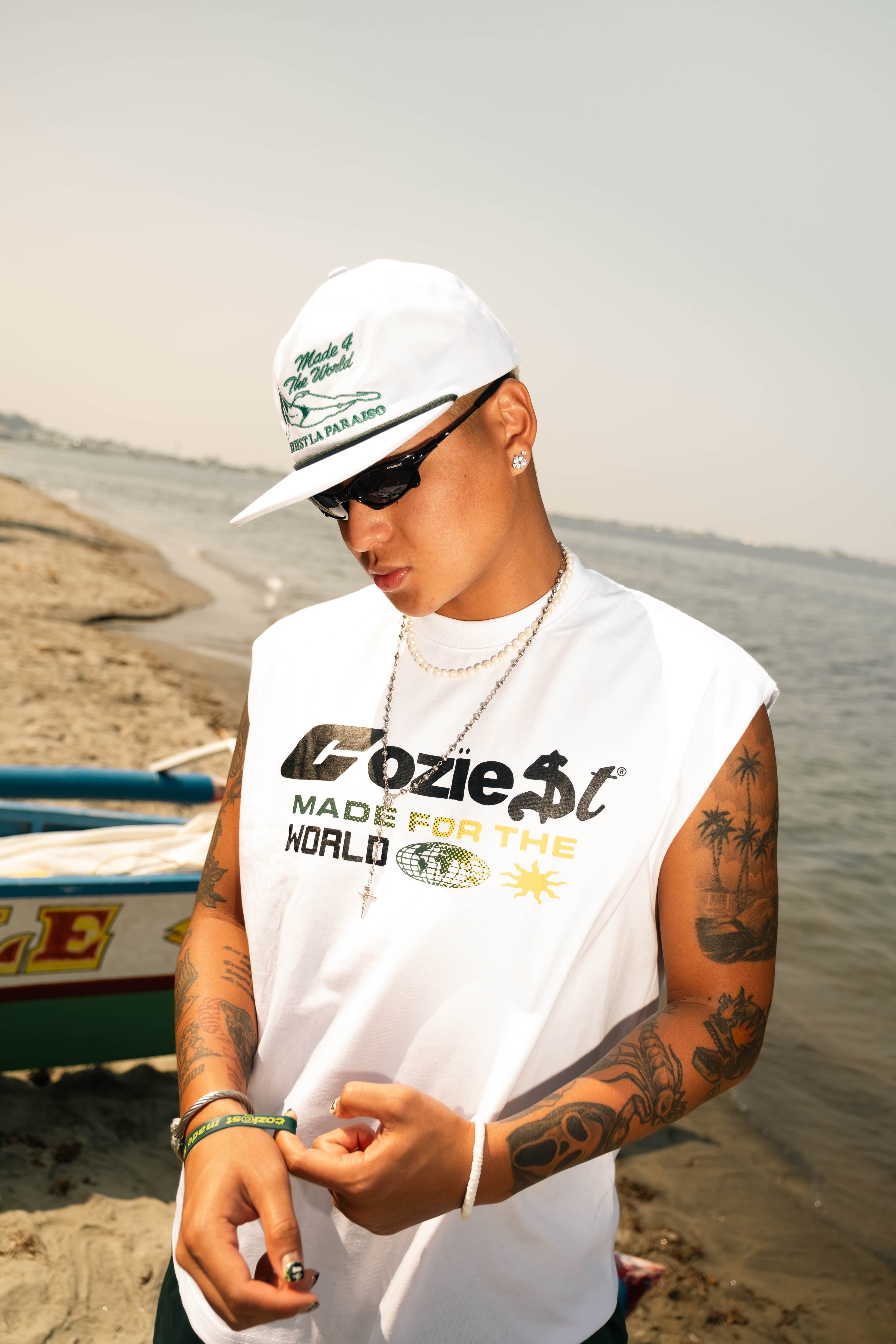 “Summer Muscle Shirt” in White Colorway