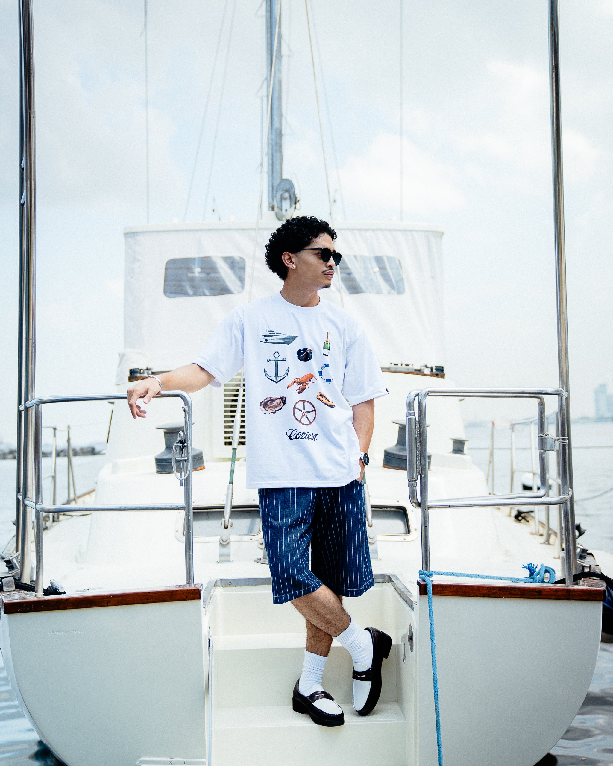 "Archives" Tee in White Colorway