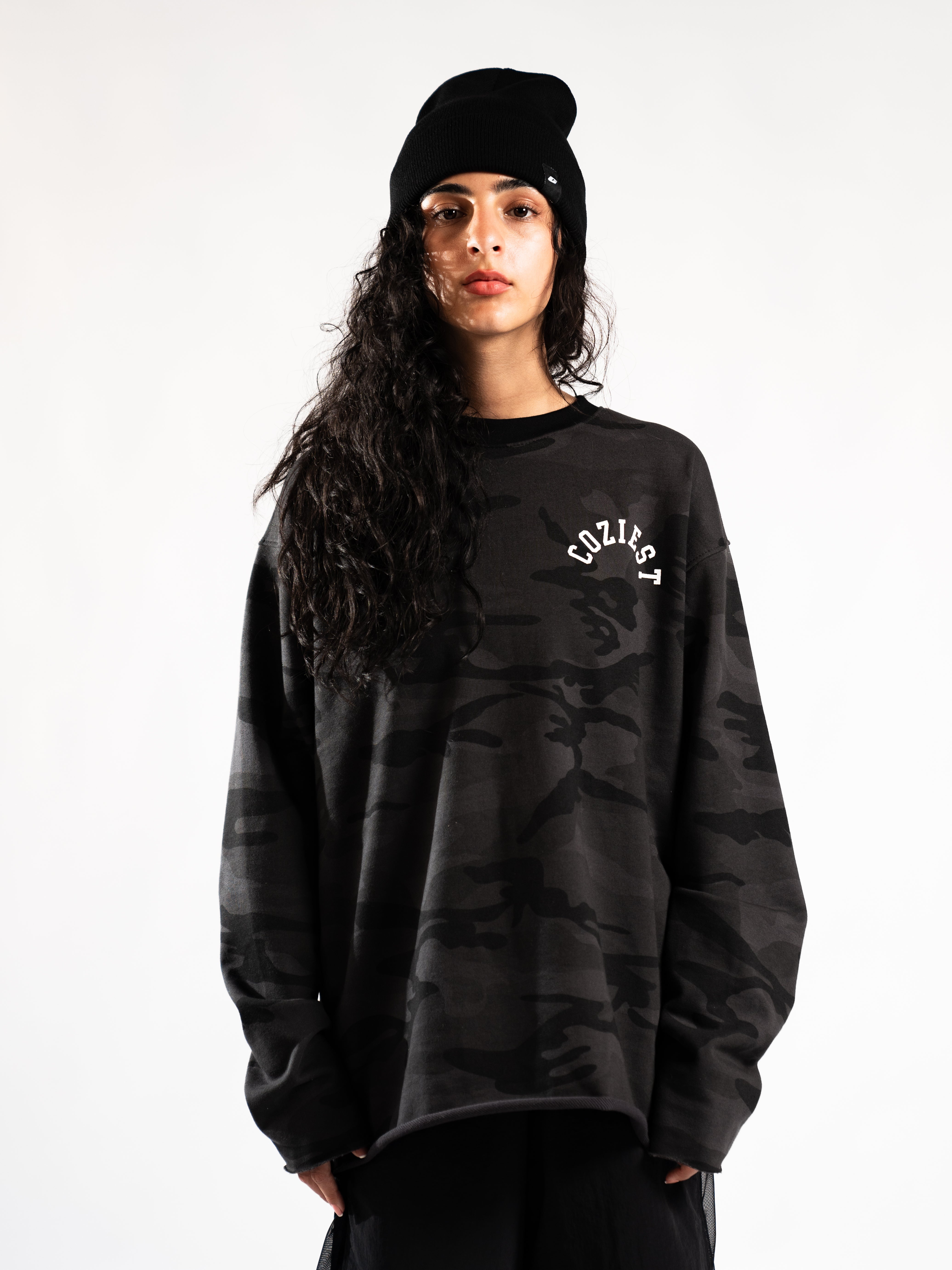 "Subtle Camo" in Black Longsleeve