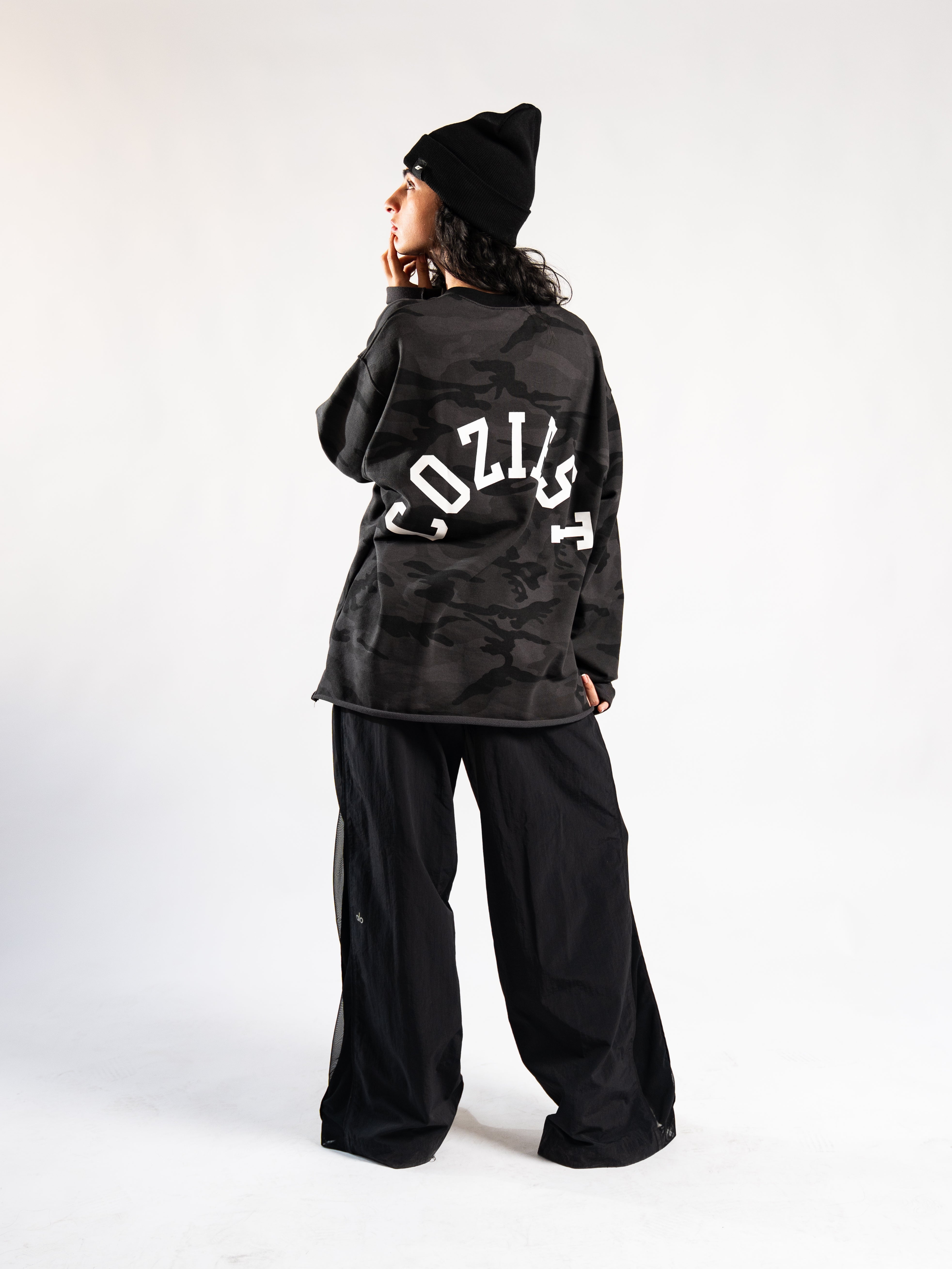 "Subtle Camo" in Black Longsleeve