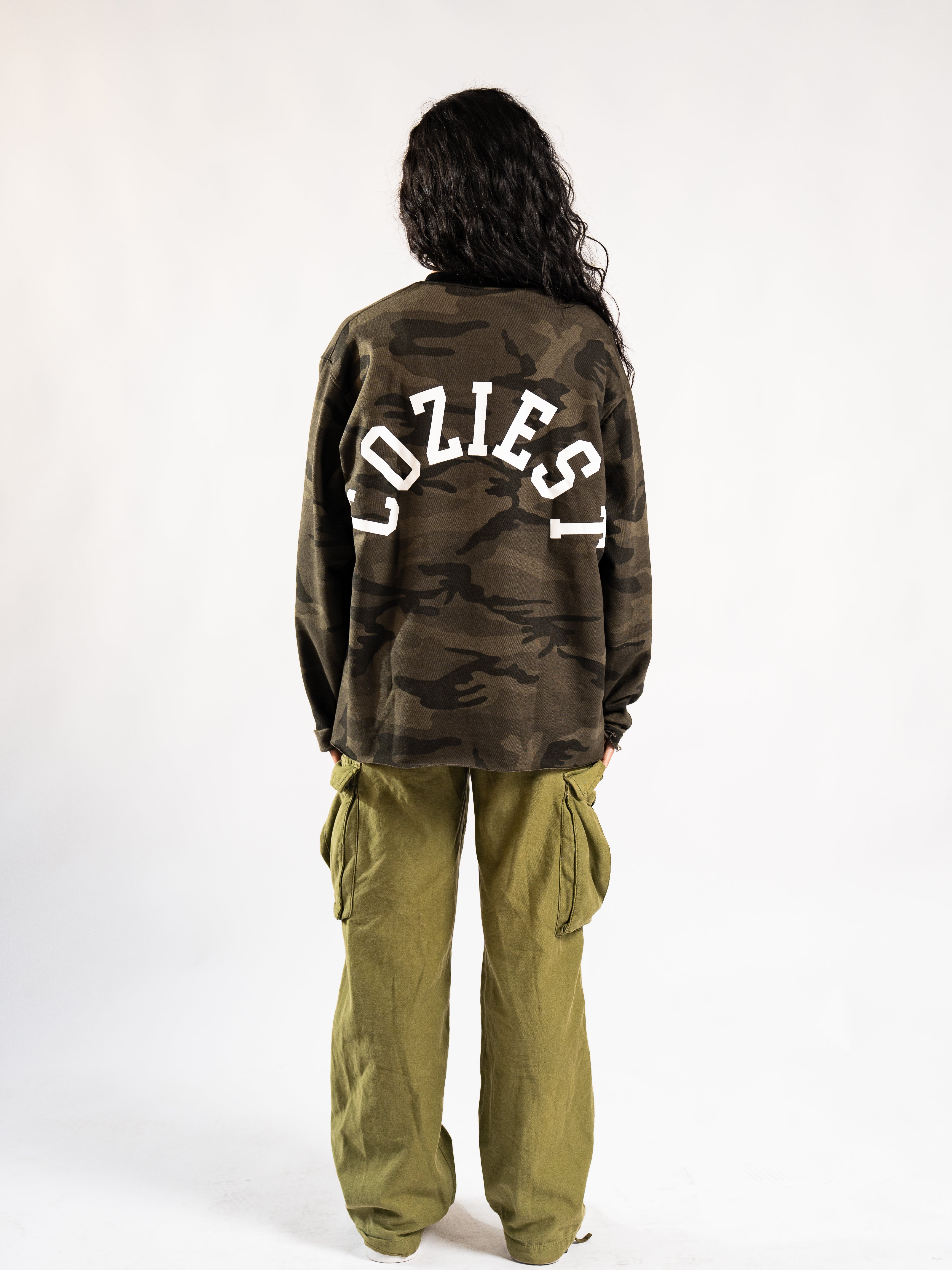 "Subtle Camo" in Moss Green Longsleeve