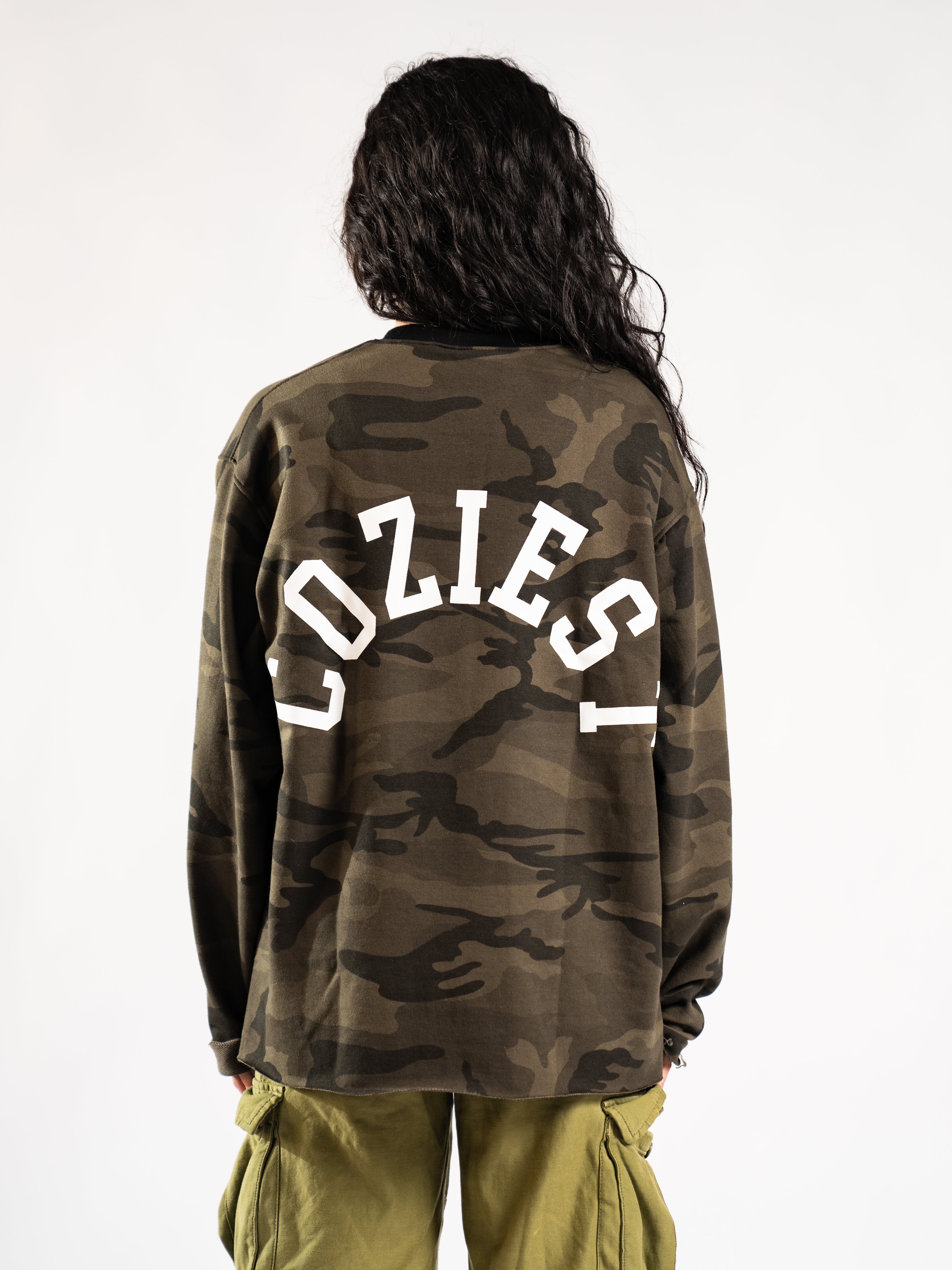 "Subtle Camo" in Moss Green Longsleeve
