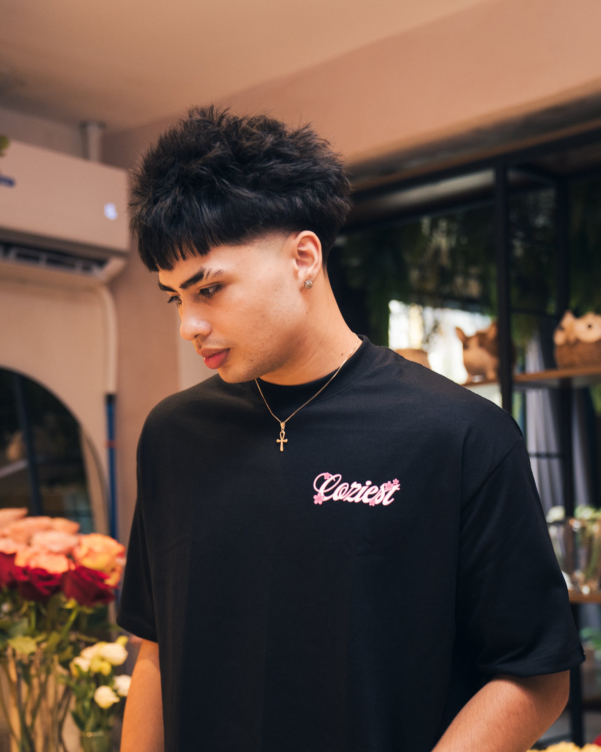 "Sakura" Tee in Black Colorway