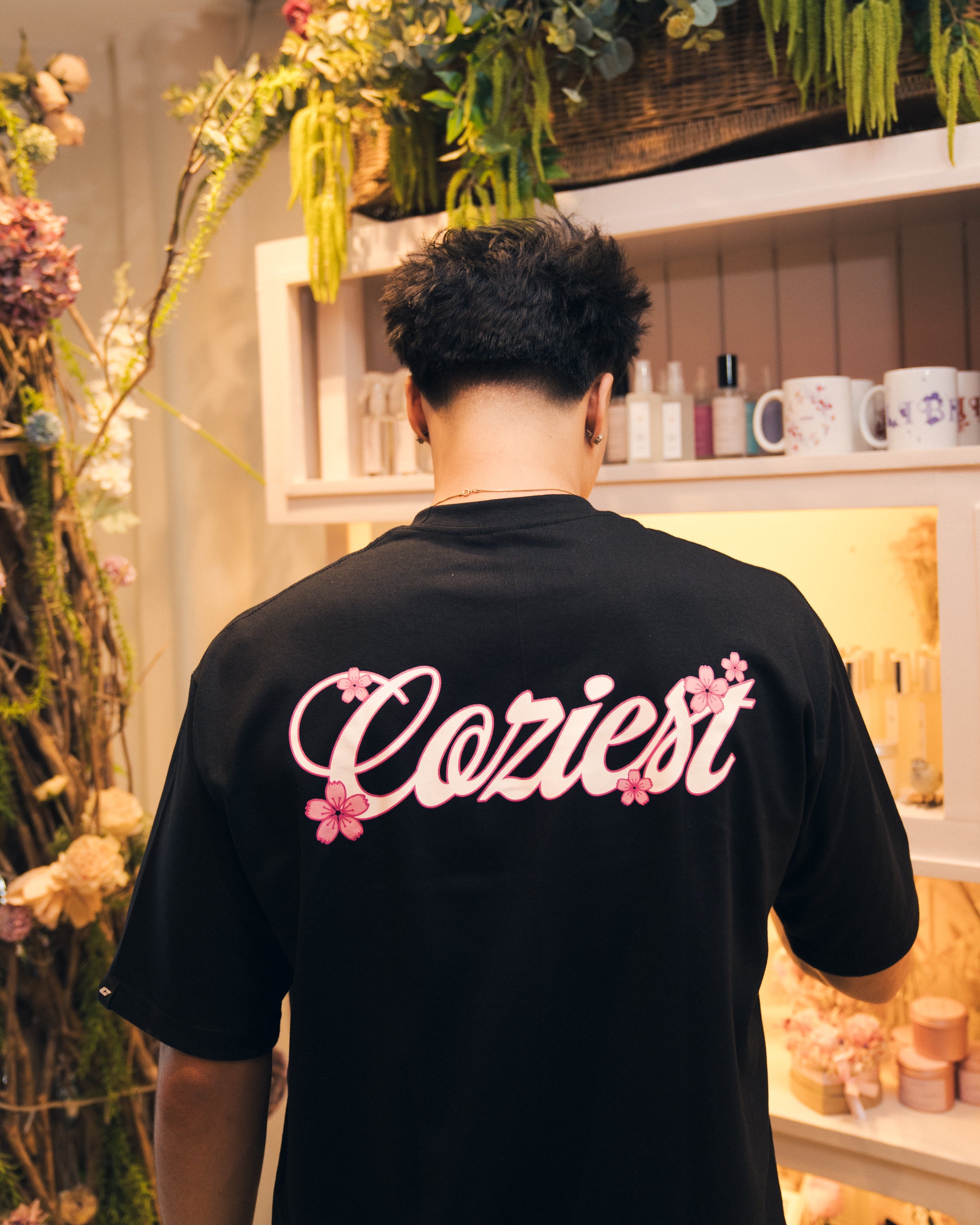 "Sakura" Tee in Black Colorway