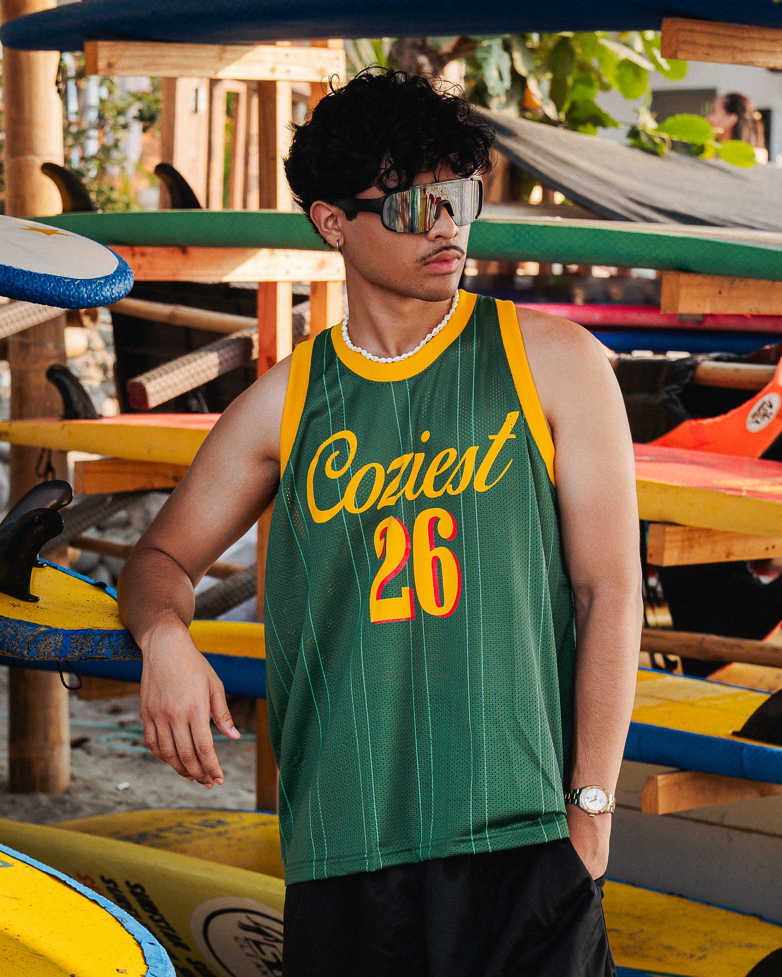 “Summer Jersey” Sando in Green Colorway
