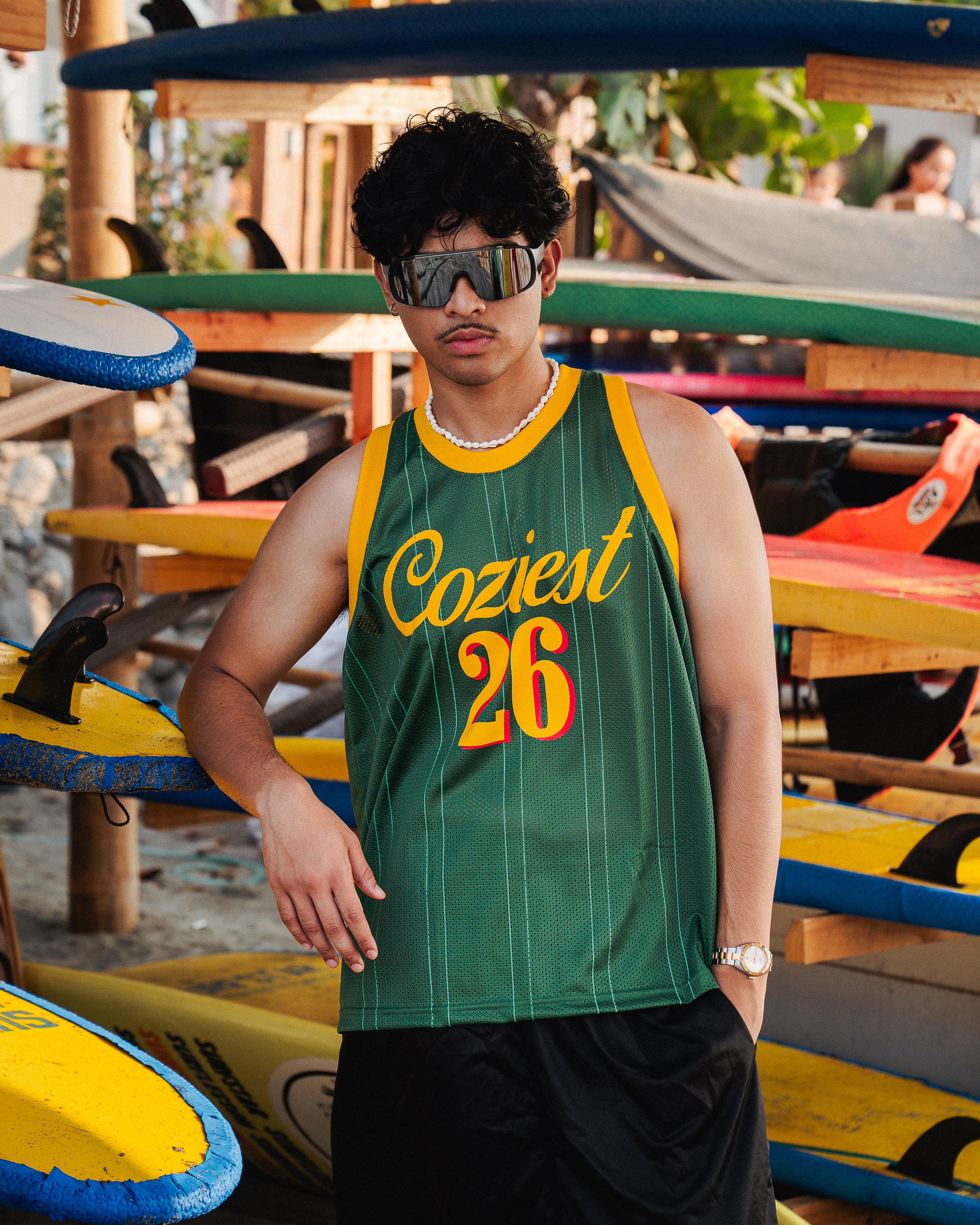 “Summer Jersey” Sando in Green Colorway