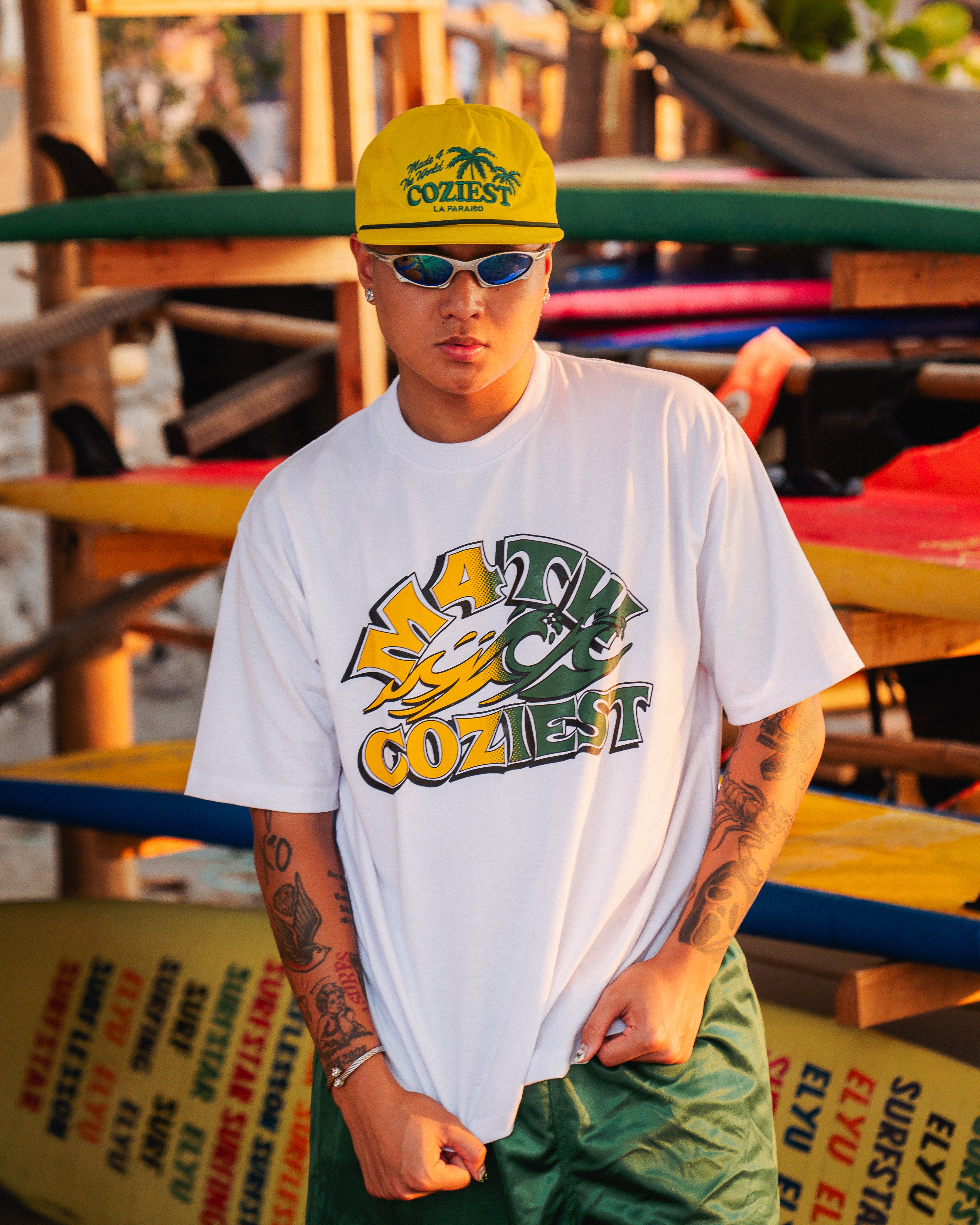 "Made 4 the Waves" Tee in White Colorway