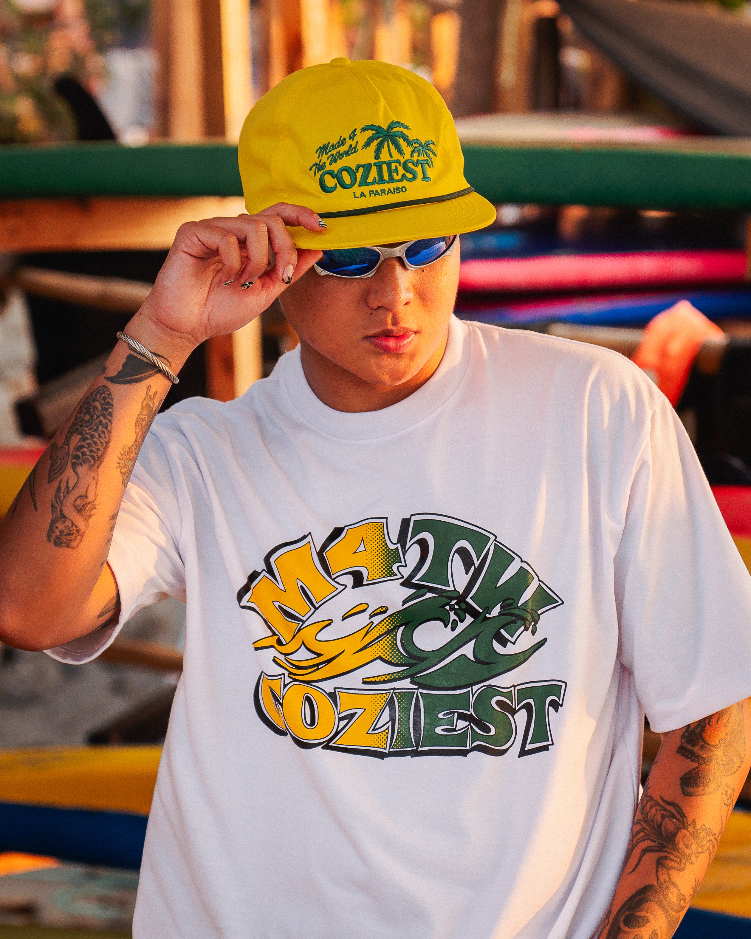 "Made 4 the Waves" Tee in White Colorway