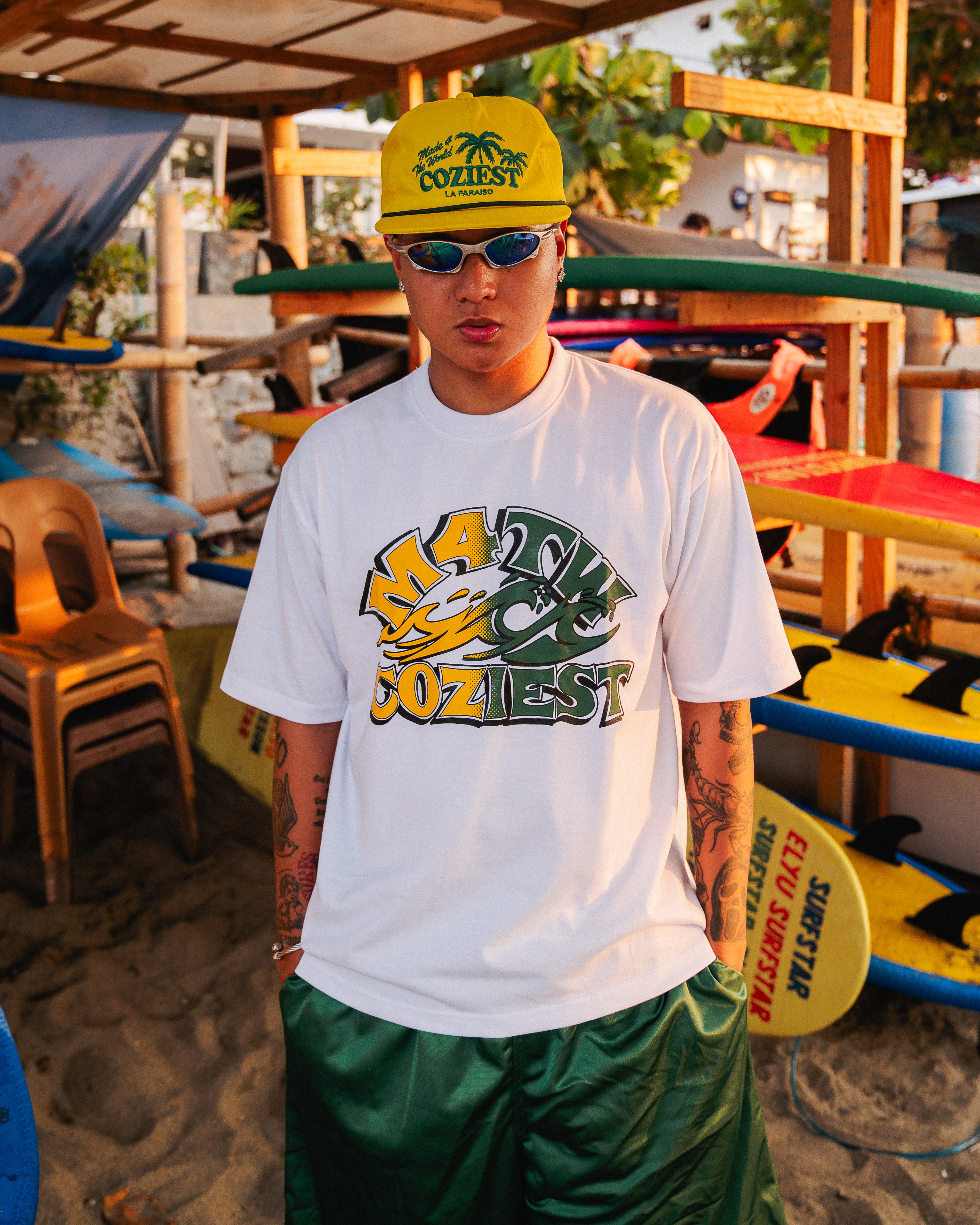 "Made 4 the Waves" Tee in White Colorway