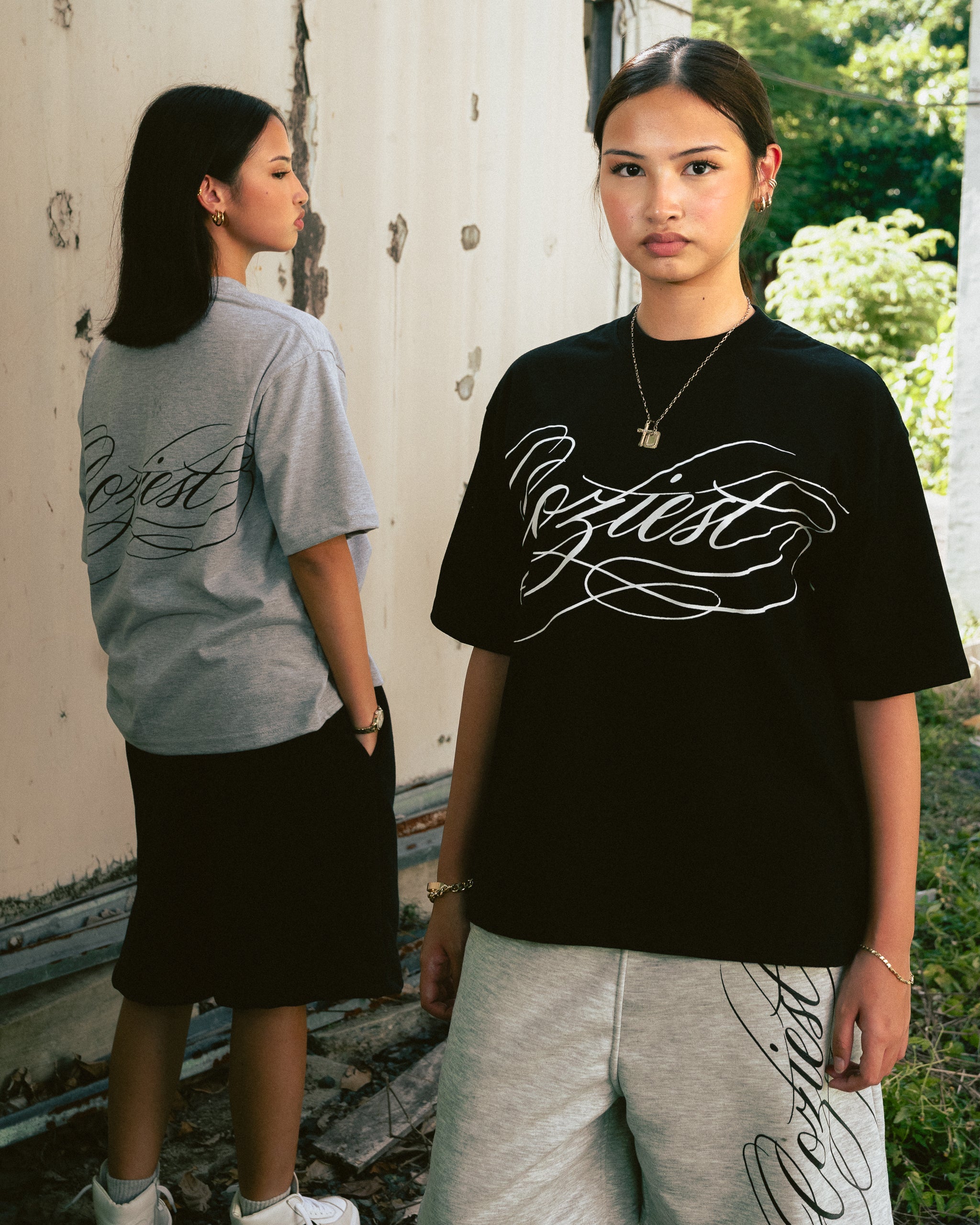 "Ink" Shirt in Black and Heather Gray Colorway