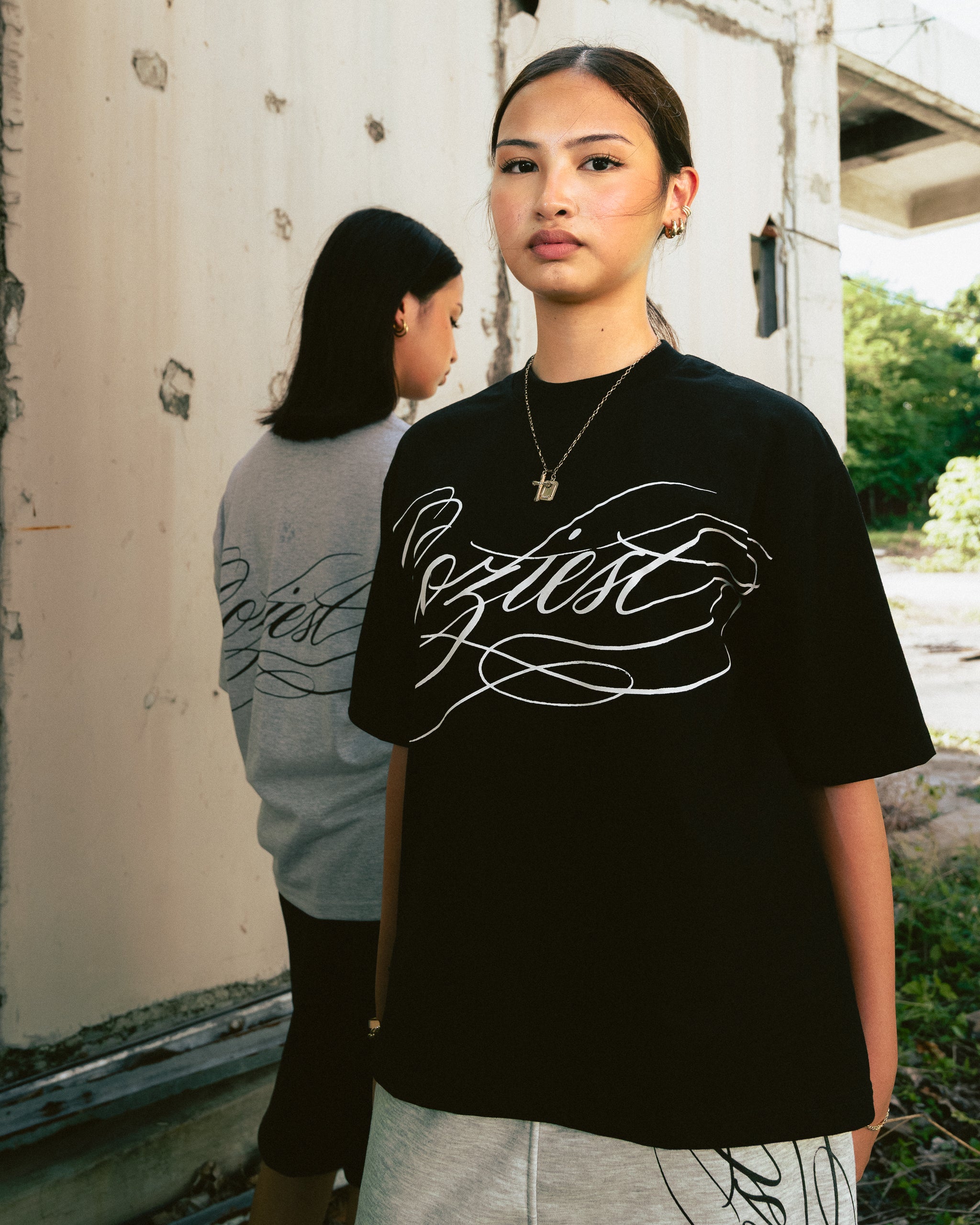 "Ink" Shirt in Black and Heather Gray Colorway