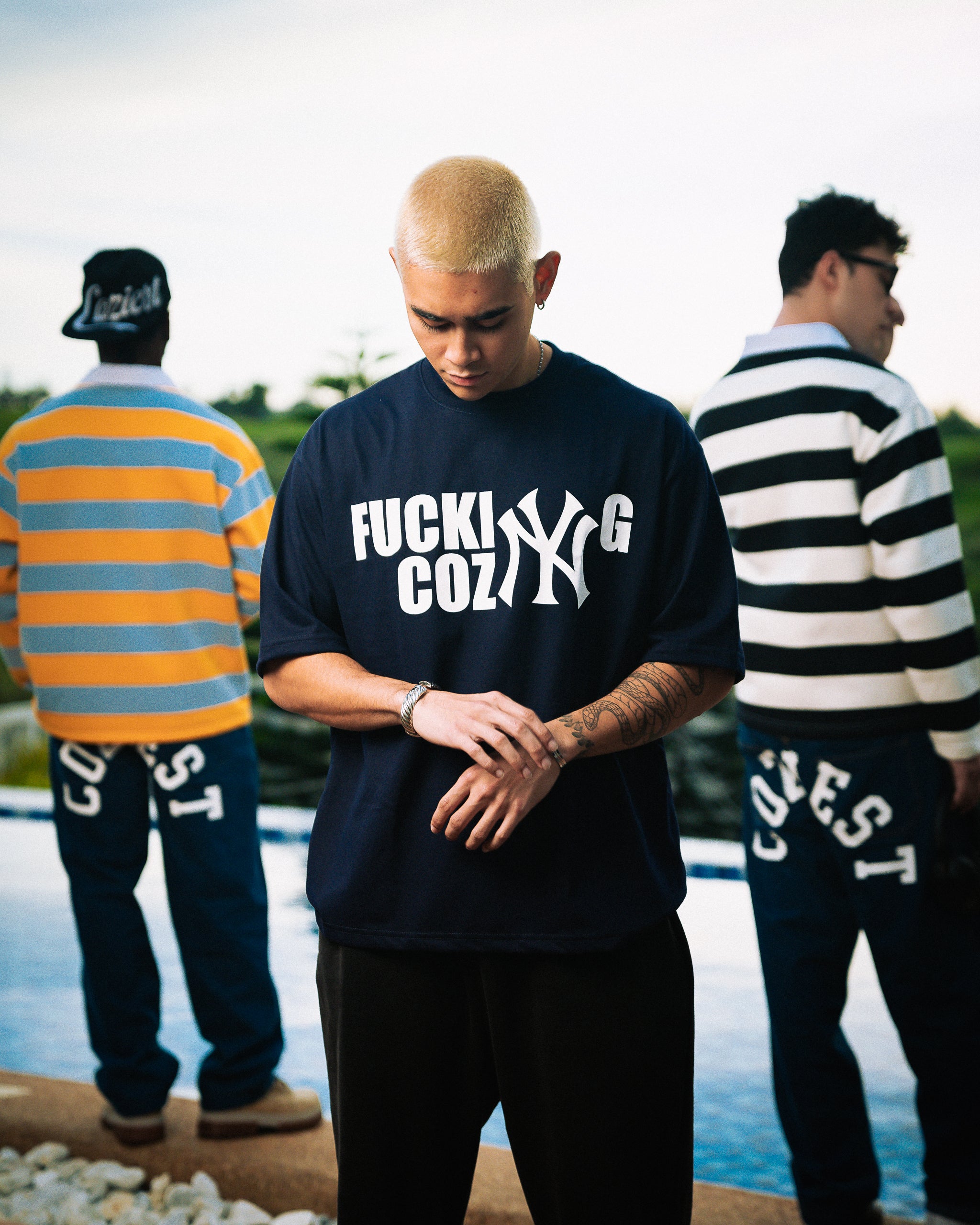 "Yankee" Tee in Navy Blue Colorway