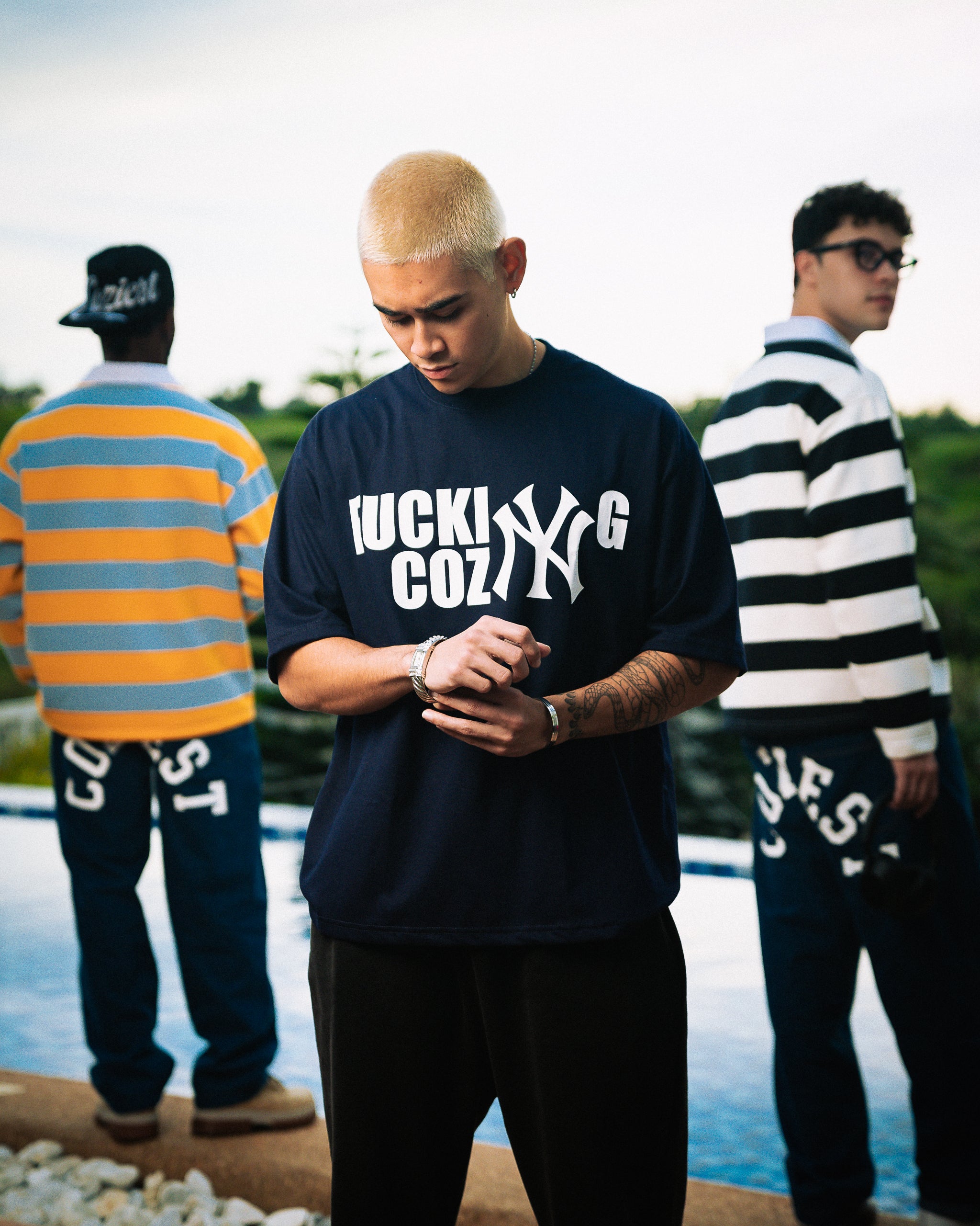 "Yankee" Tee in Navy Blue Colorway