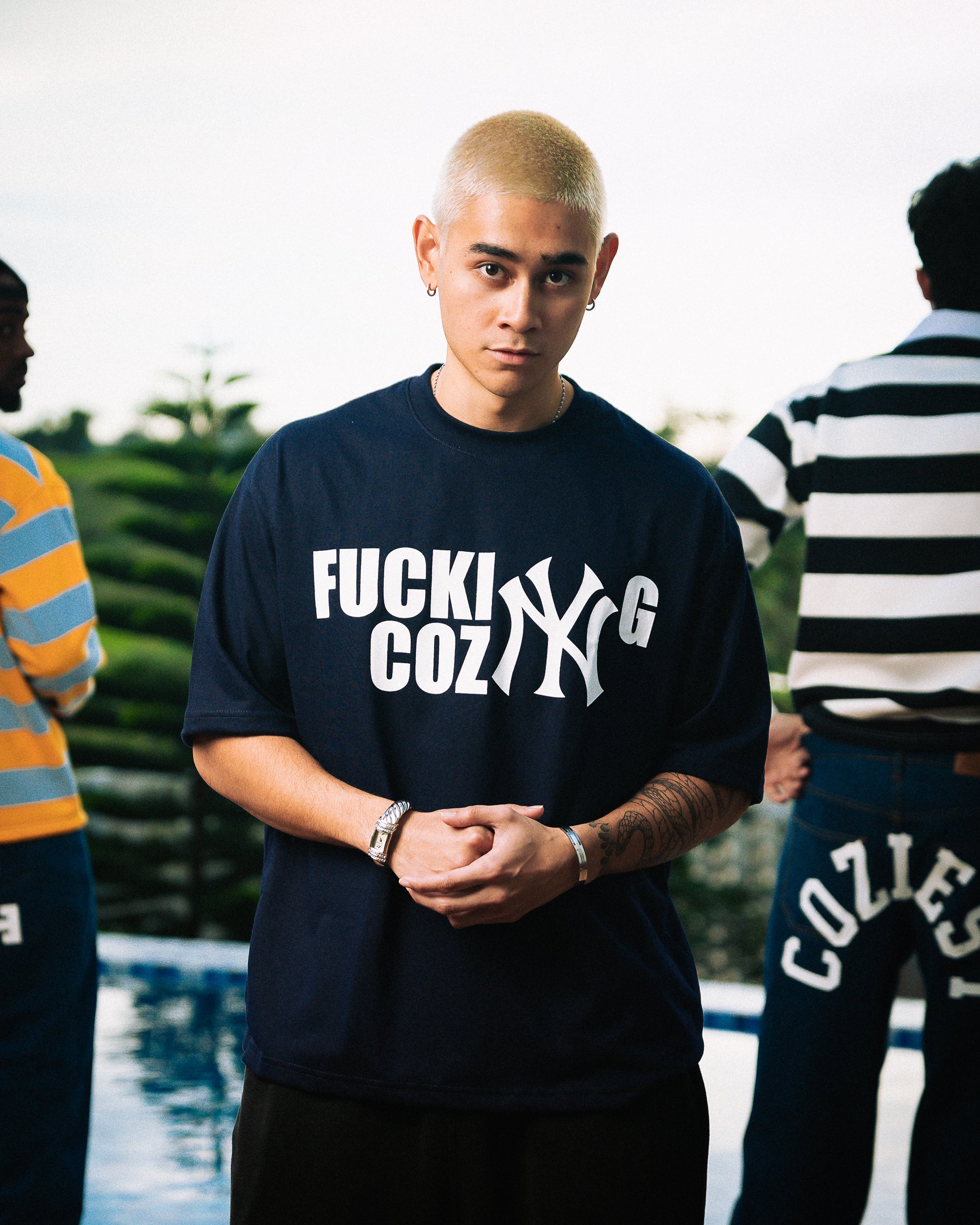 "Yankee" Tee in Navy Blue Colorway