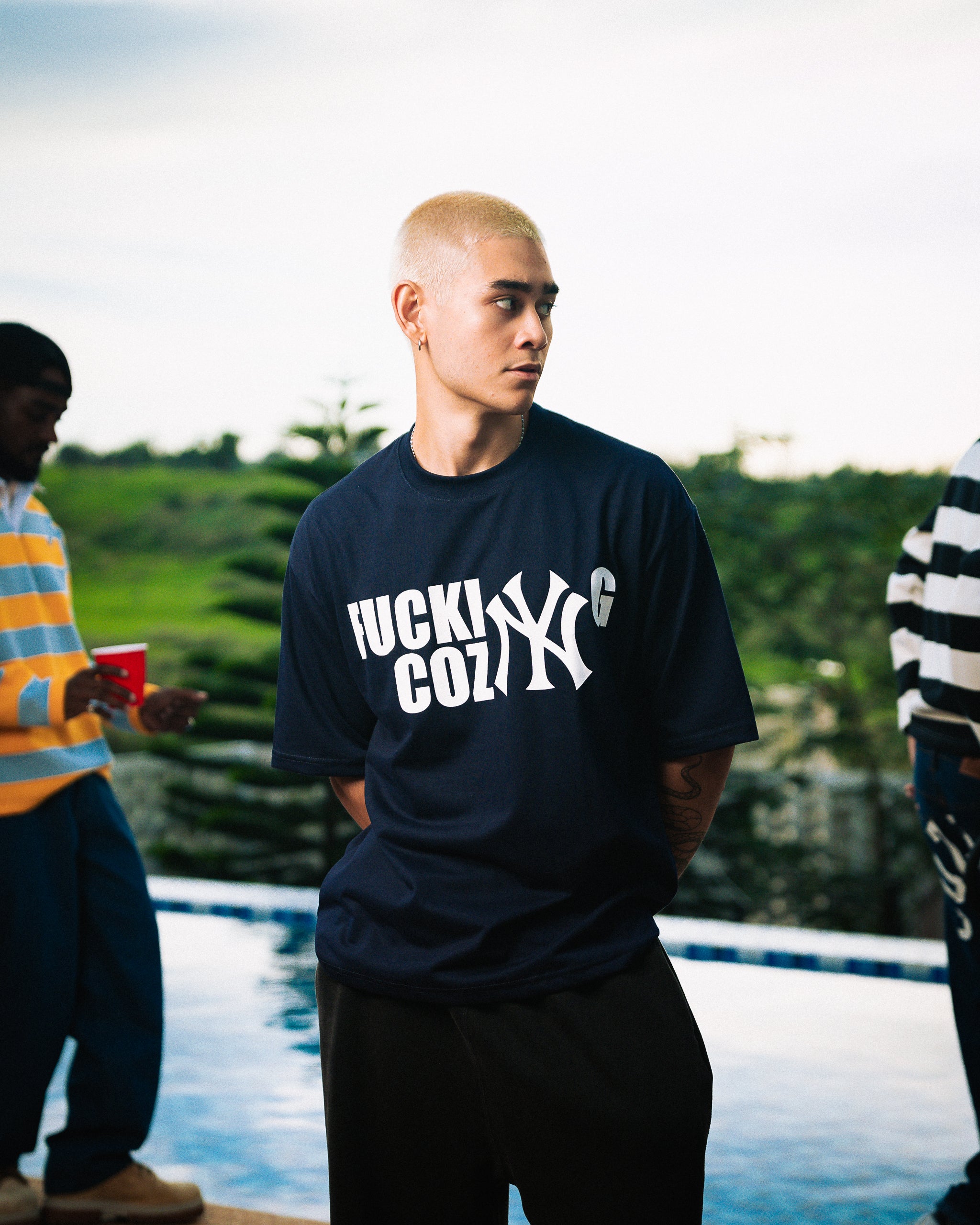 "Yankee" Tee in Navy Blue Colorway