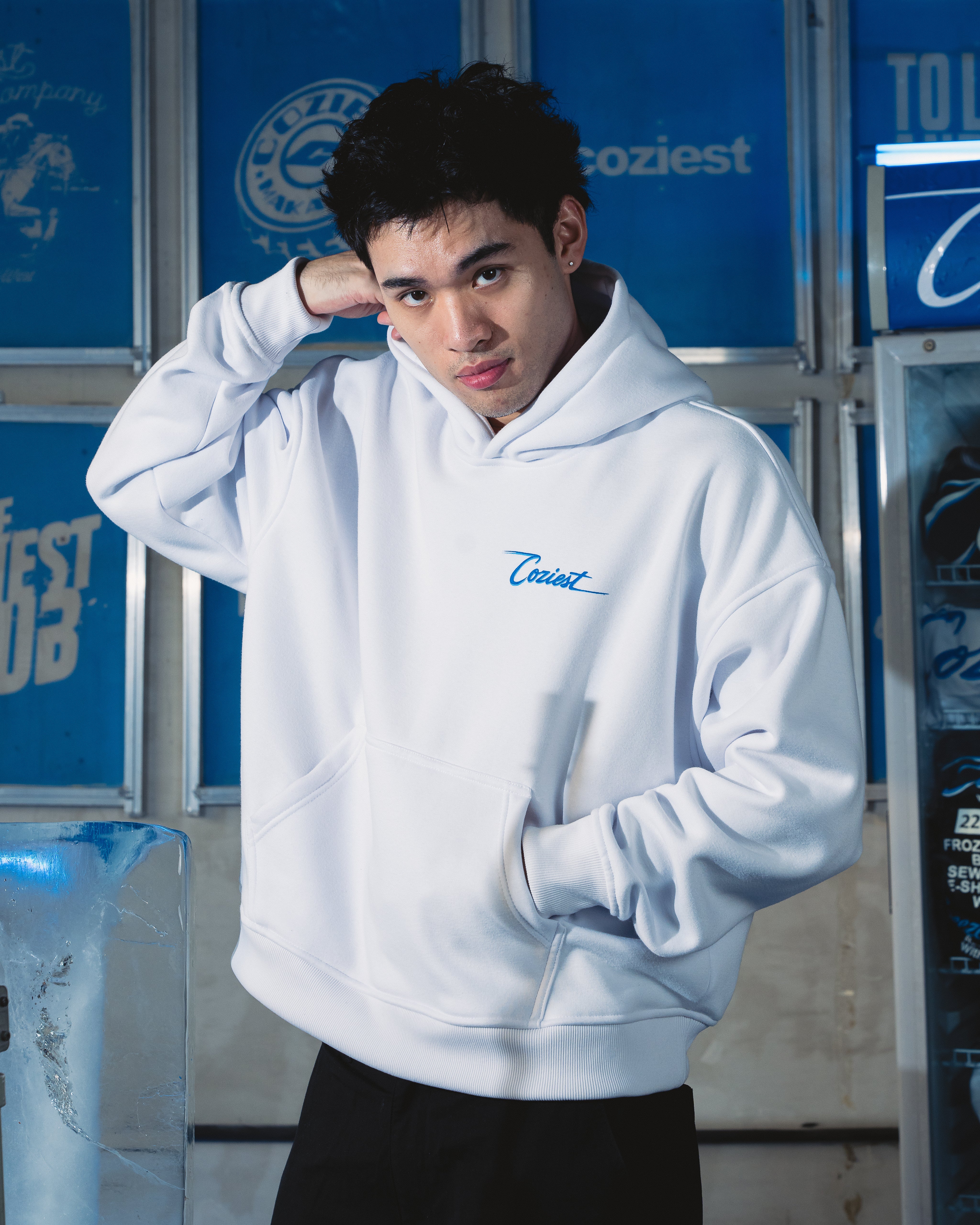 "Dealer OL Logo" Hoodie in White Colorway