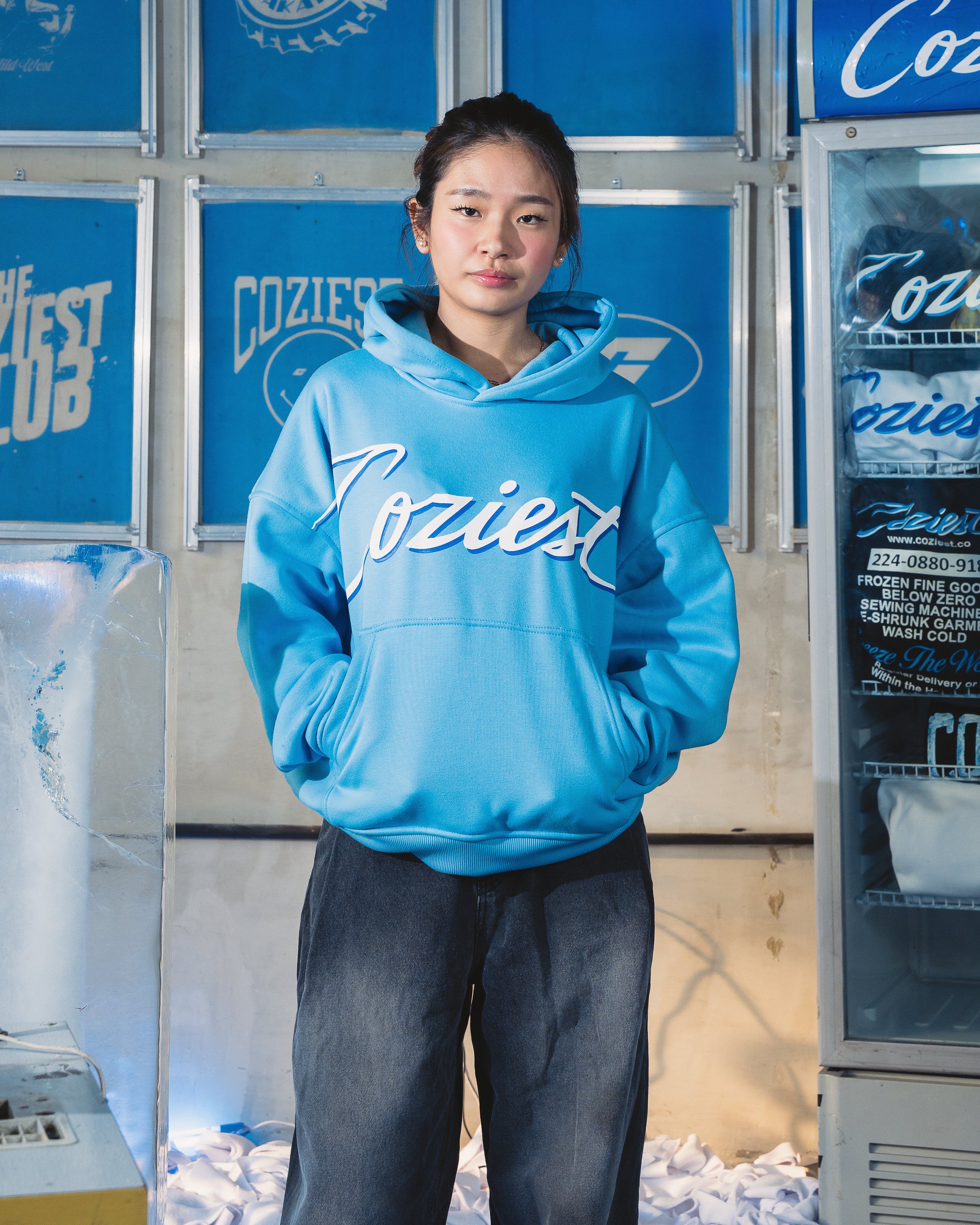 "Dealer OL Logo" Hoodie in Sky Blue Colorway