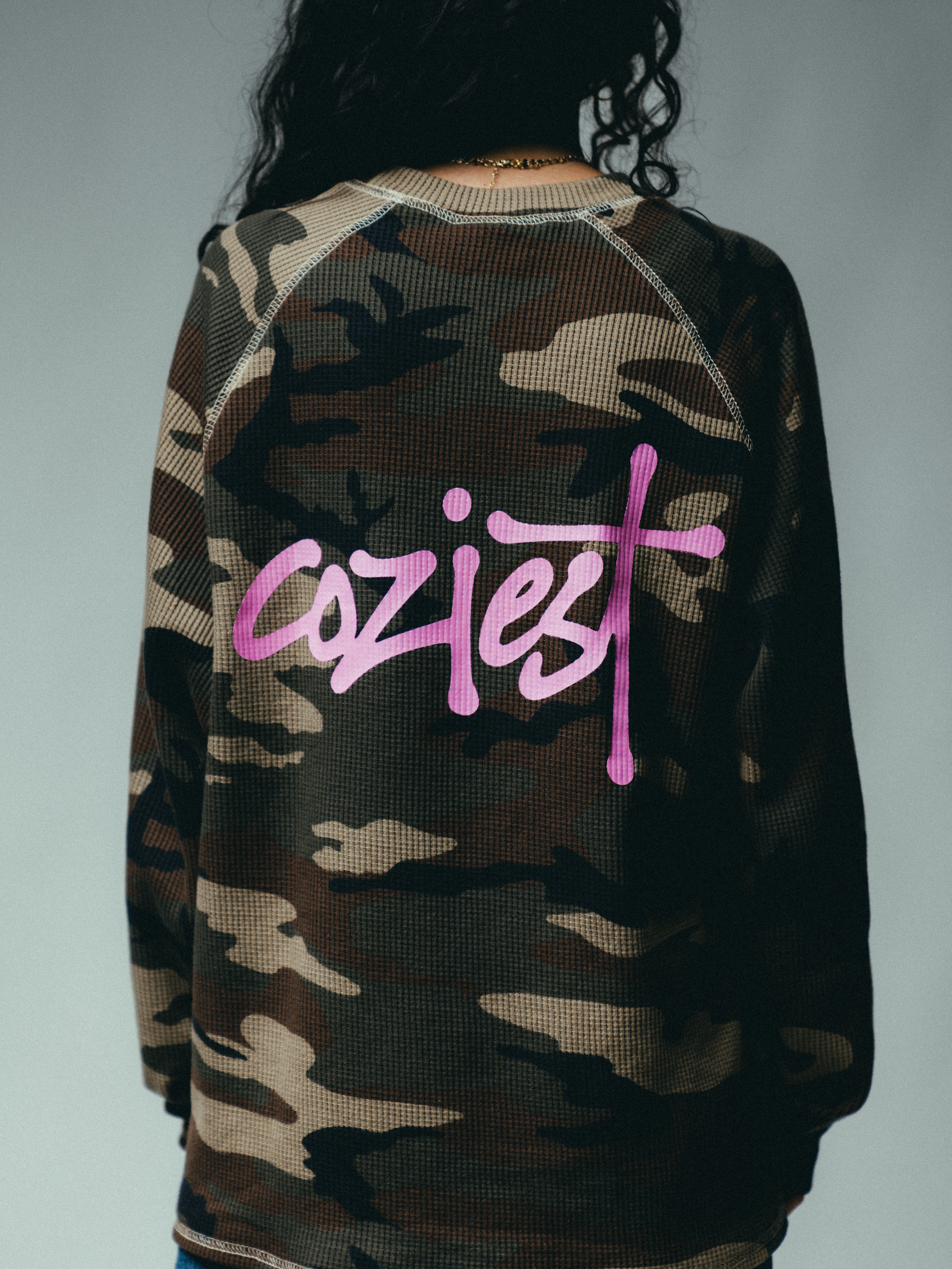 “Waffle Camou Pink” Longsleeve