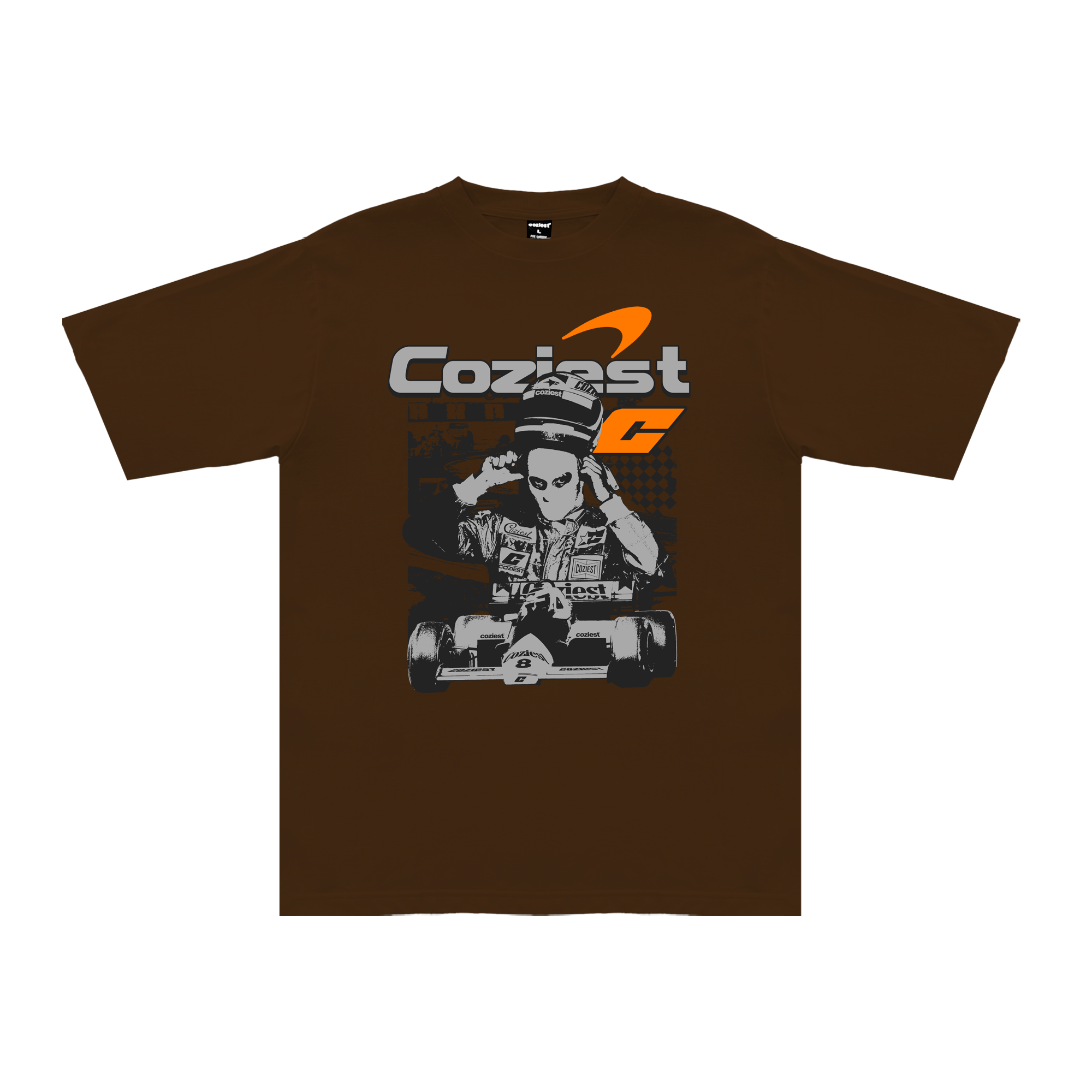 "Formula" Tee in Brown Colorway