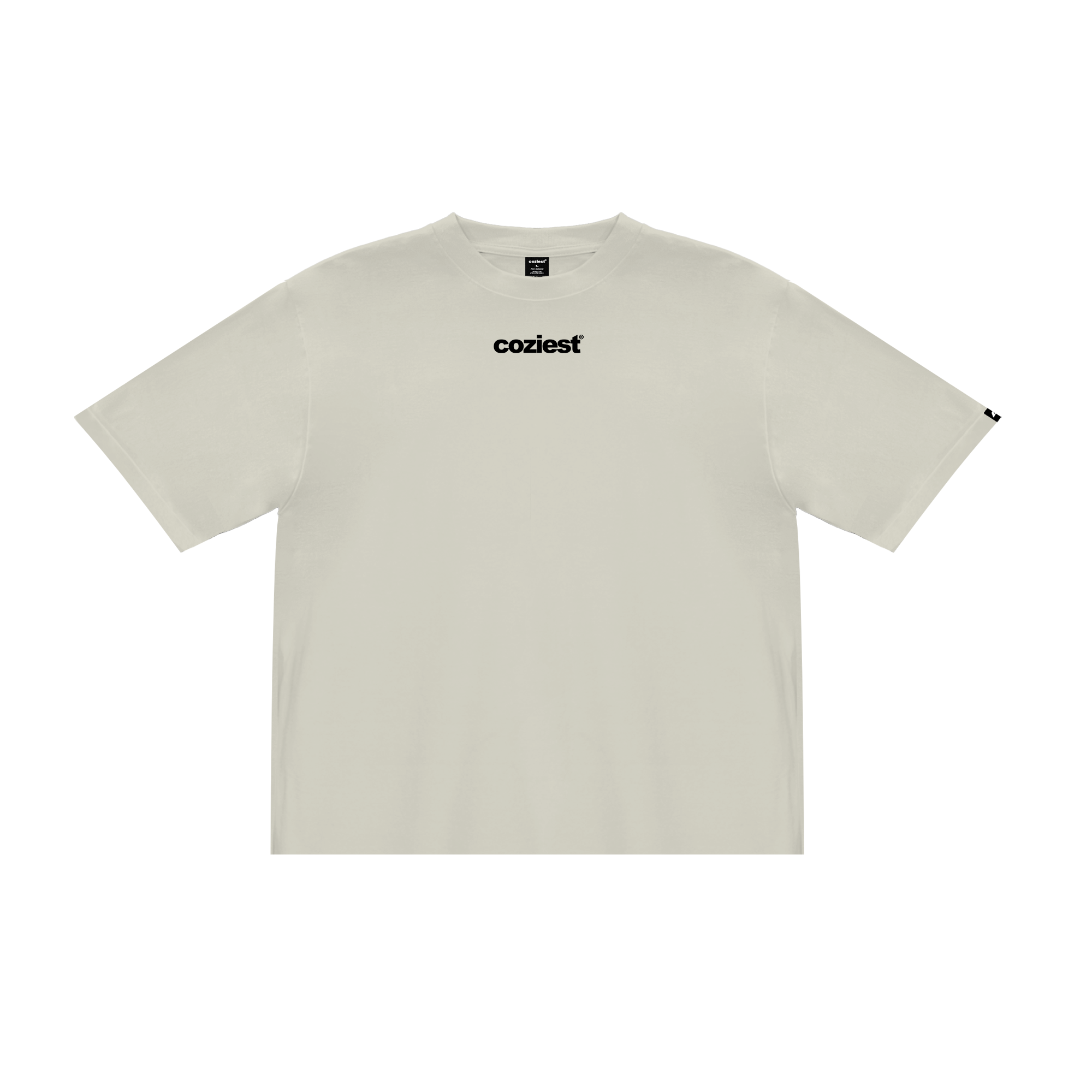 "Classic" Logo Cropped Tee in Beige Colorway