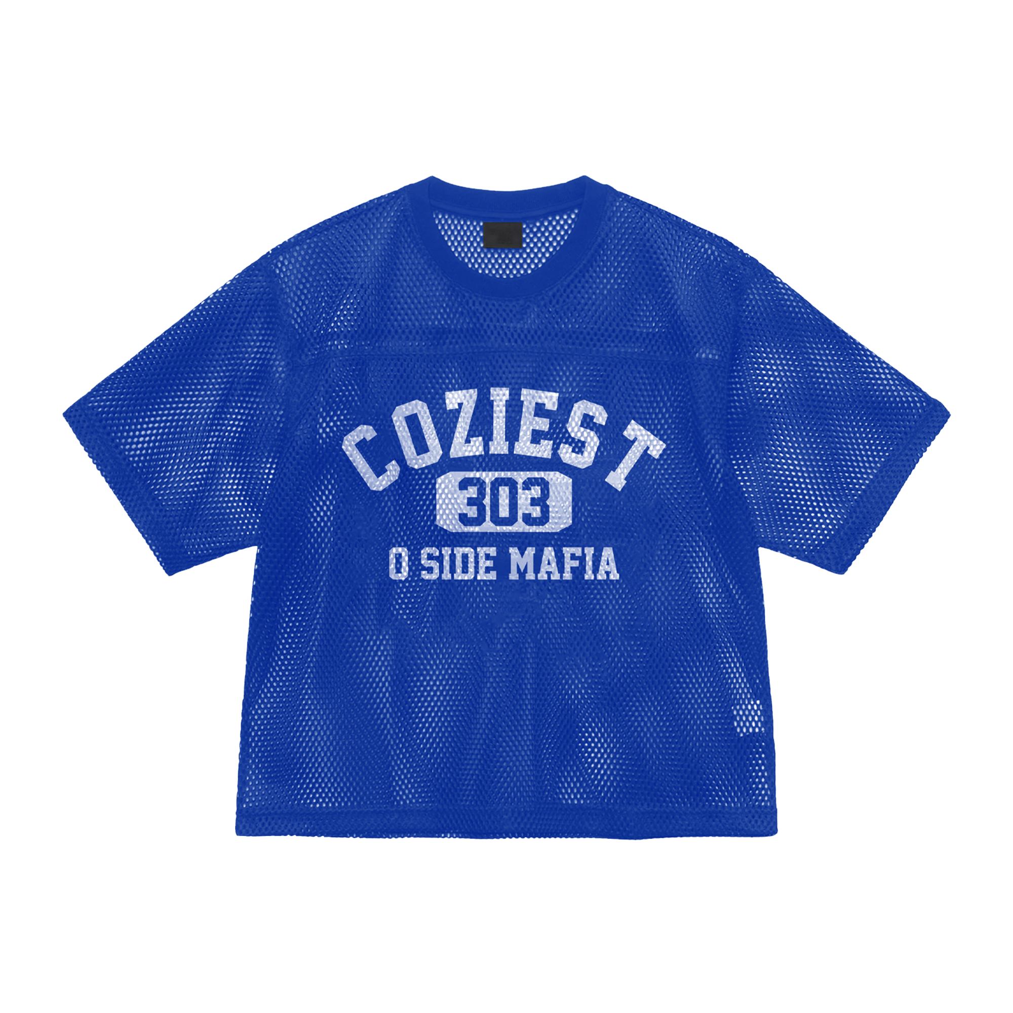 "Touchdown" Mesh Football Jersey in Blue Colorway