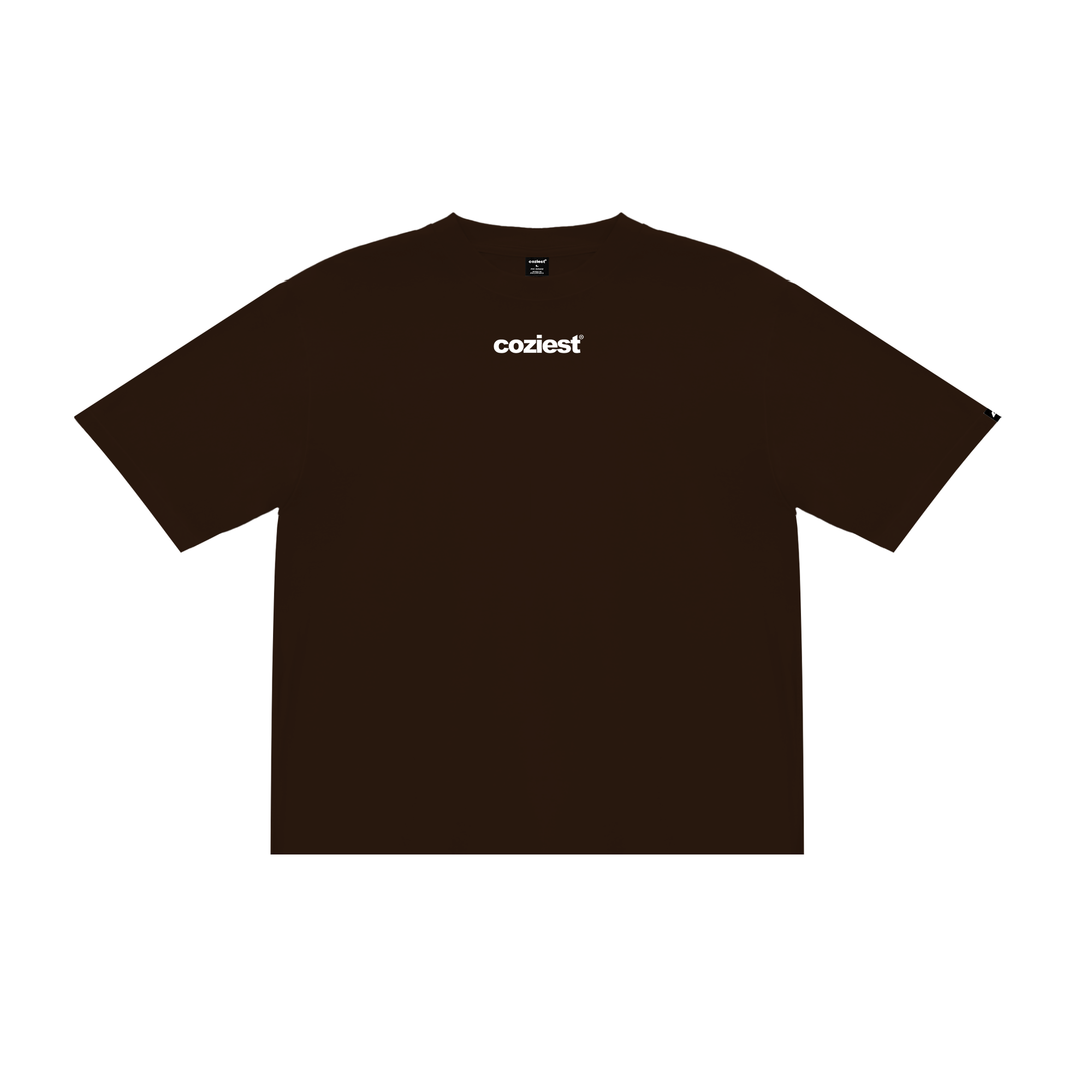 "Classic" Logo Cropped Tee in Dark Brown Colorway