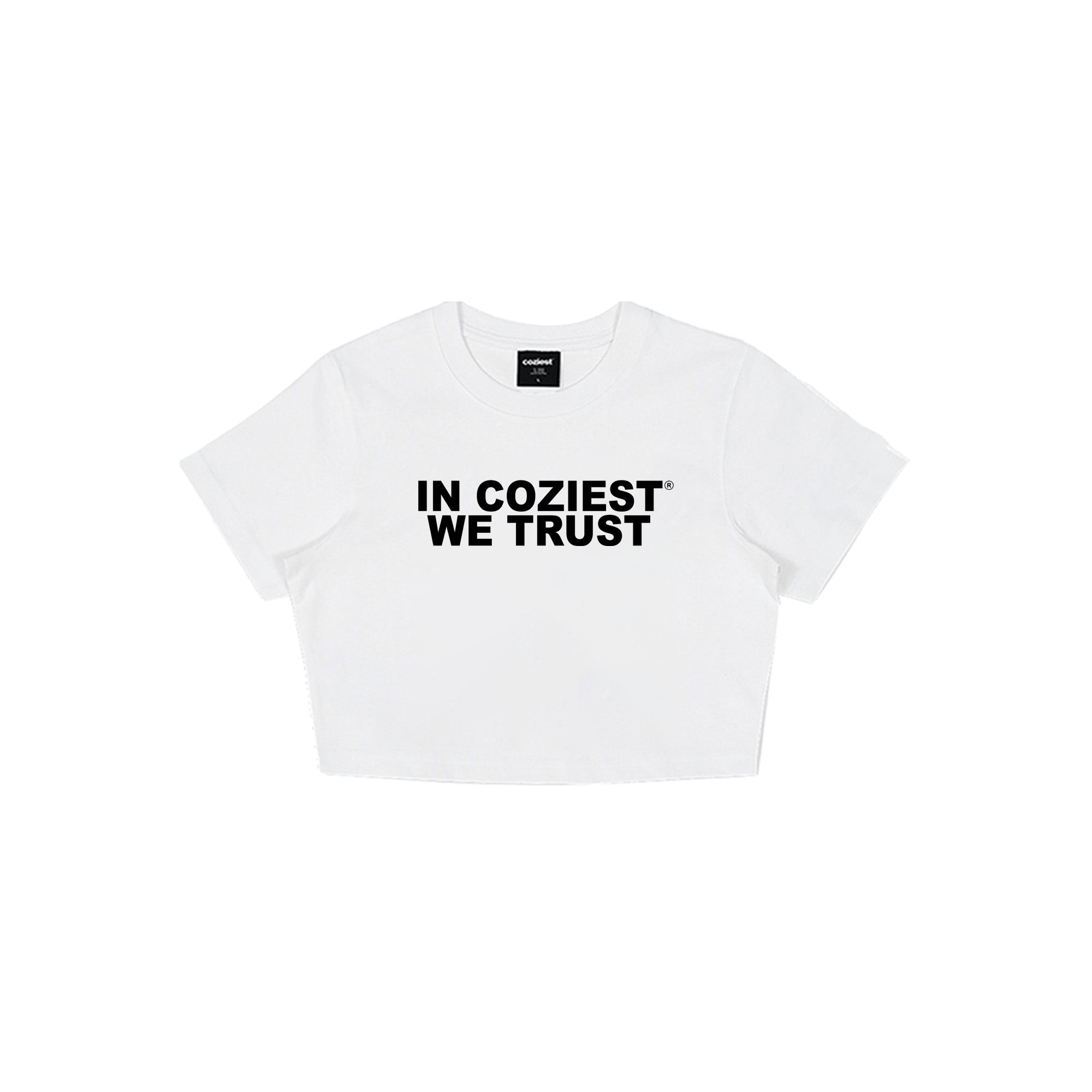 "Trust" Baby Tee in White Colorway