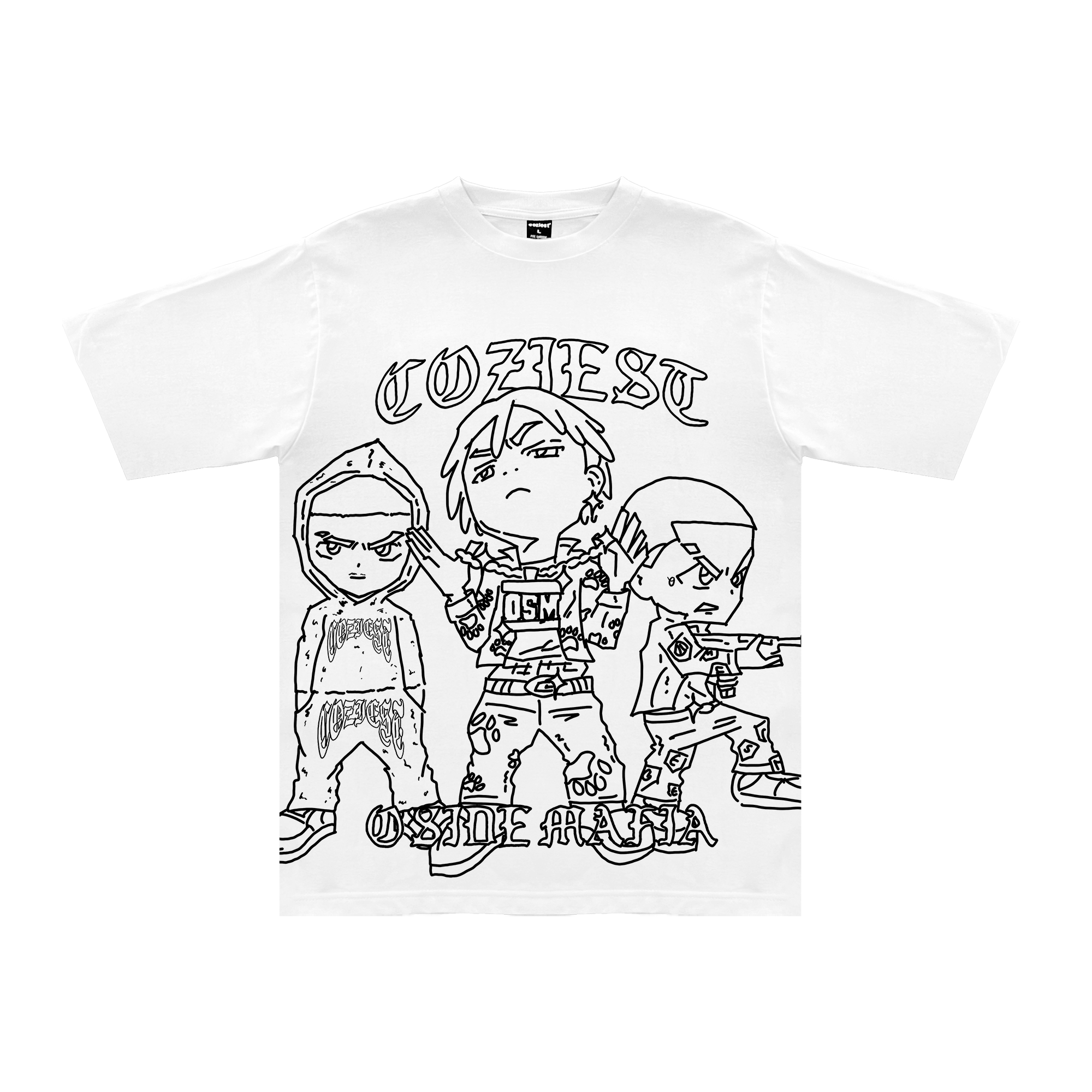 "Juveniles" Tee in White Colorway