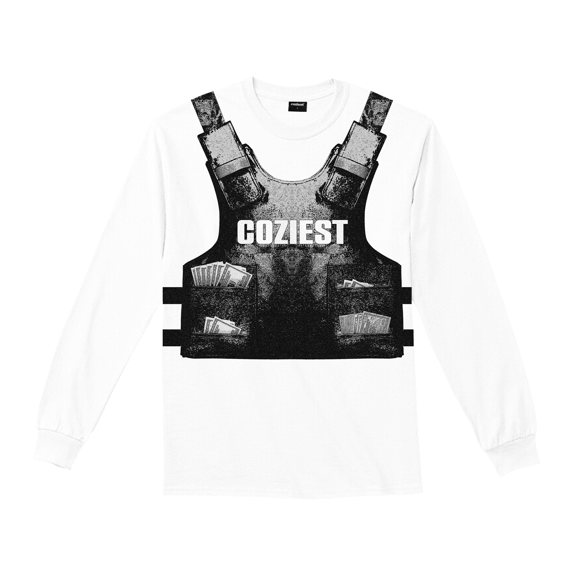“Bulletproof” Pullover in White Colorway