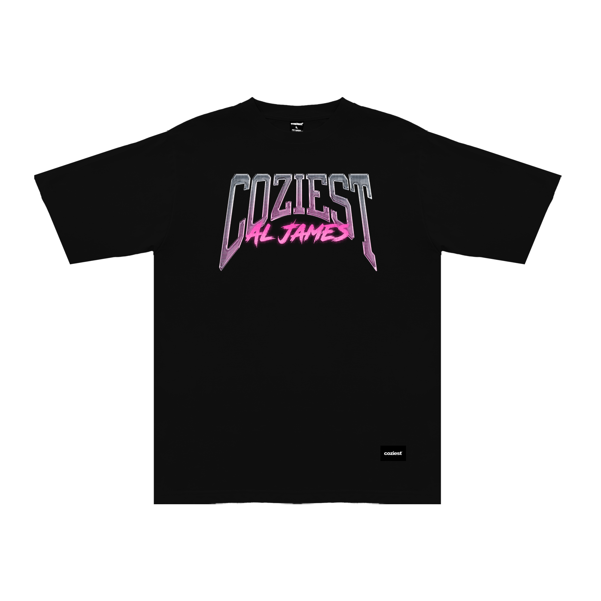 Coziest x Al James Black Tee