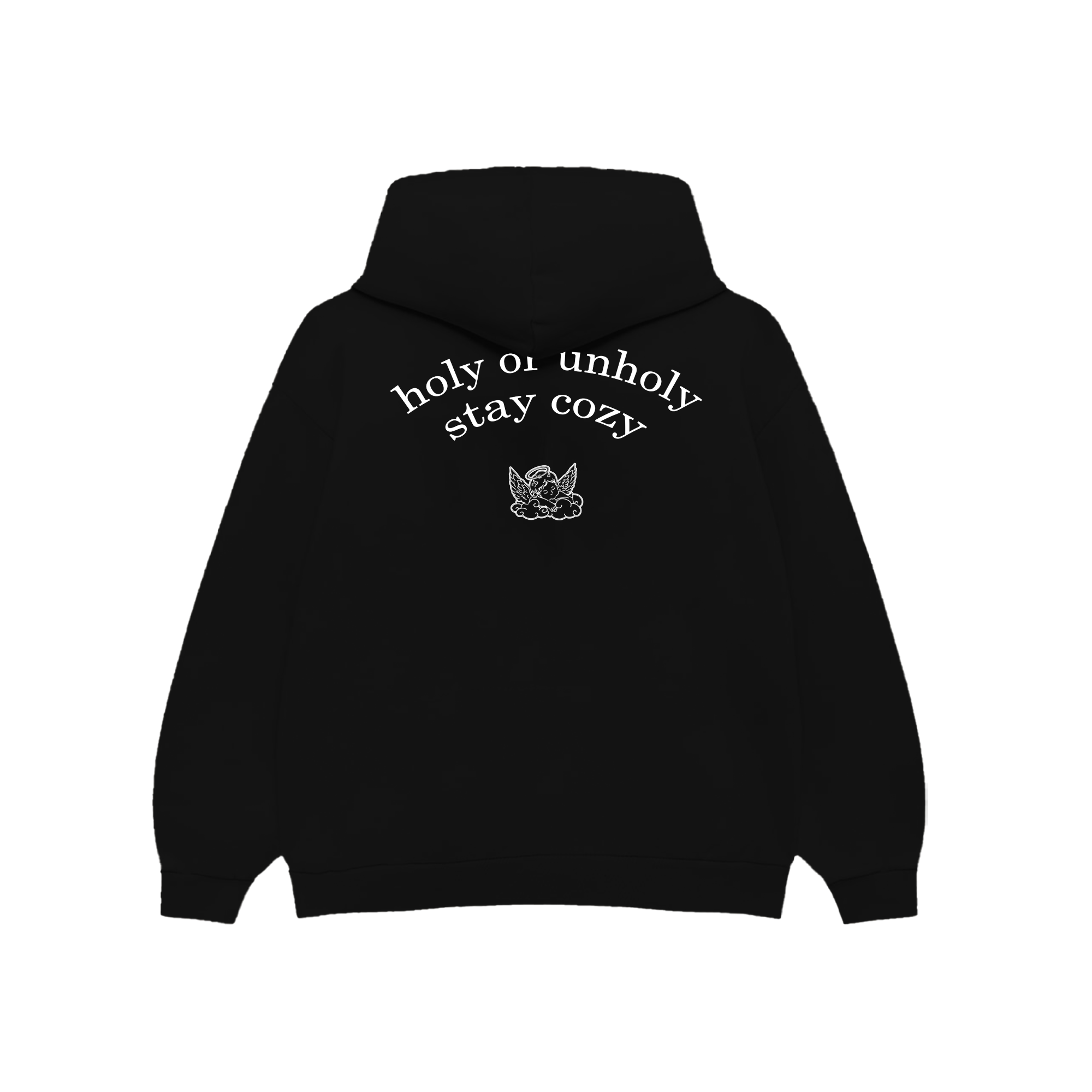 "Holy or Unholy" Hoodie in Black Colorway